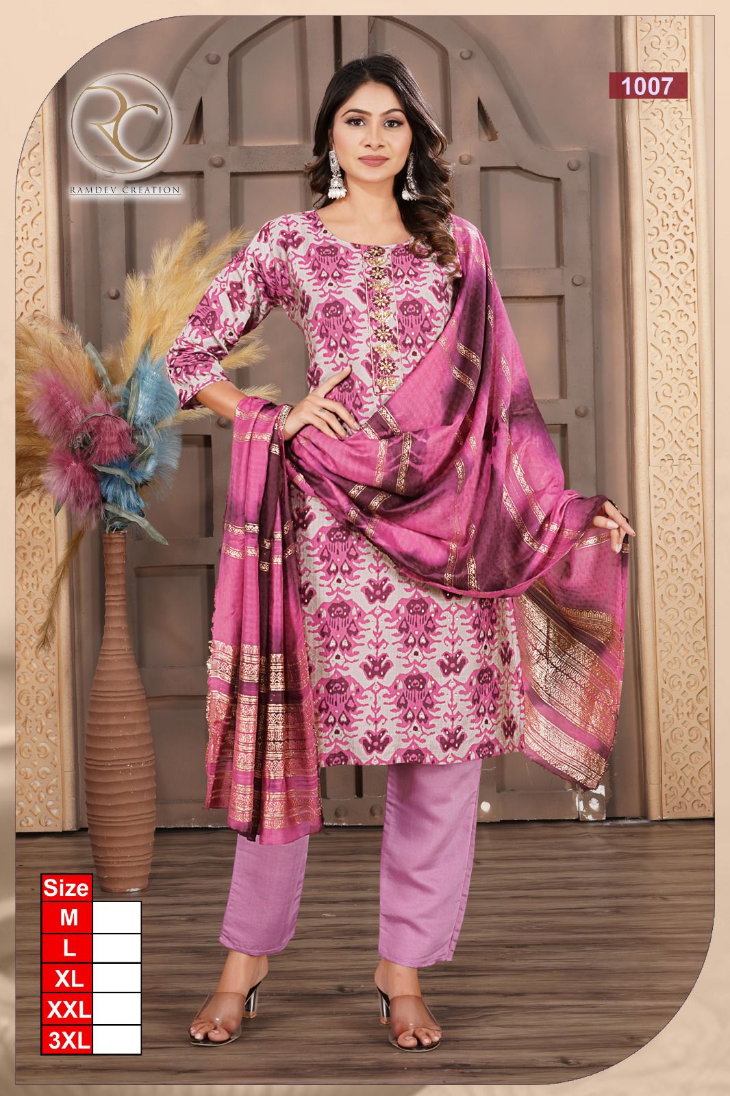 Pashmeena Ramdev Creation Vetican Readymade Pant Style Suits Exporter Ahmedabad