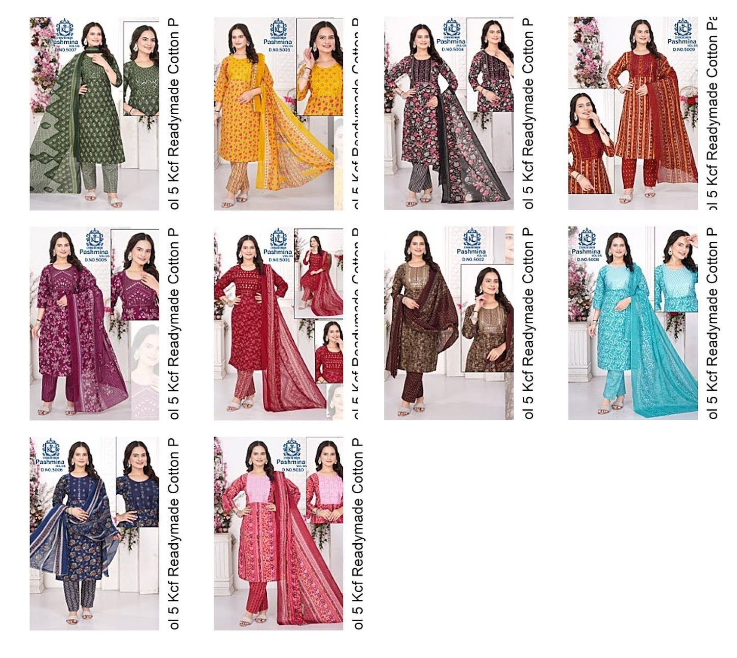 Pashmina Vol 5 Kcf Readymade Cotton Pant Suits Wholesaler Gujarat