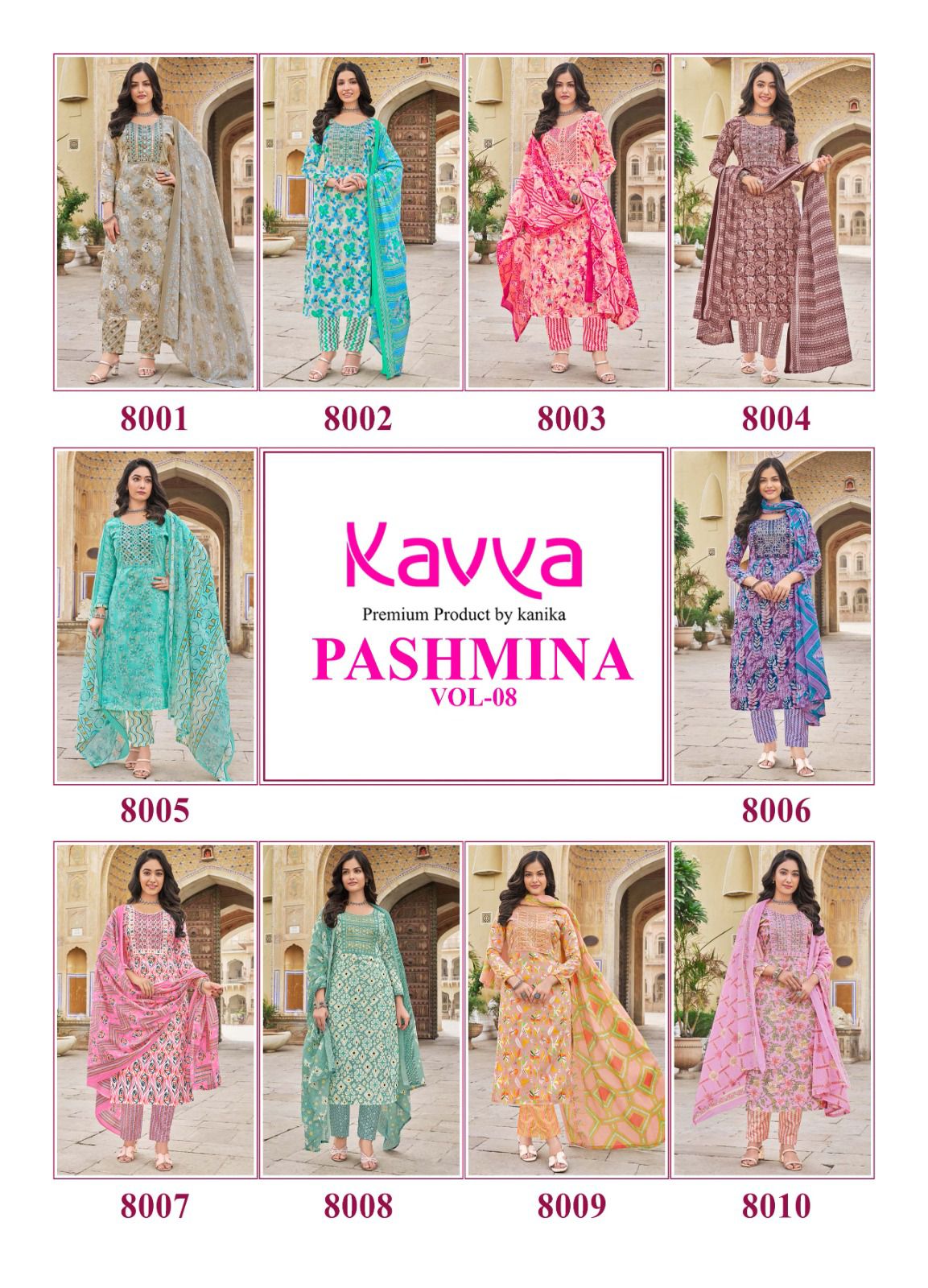 Pashmina Vol 8 Kavya Cotton Readymade Pant Style Suits Exporter Gujarat