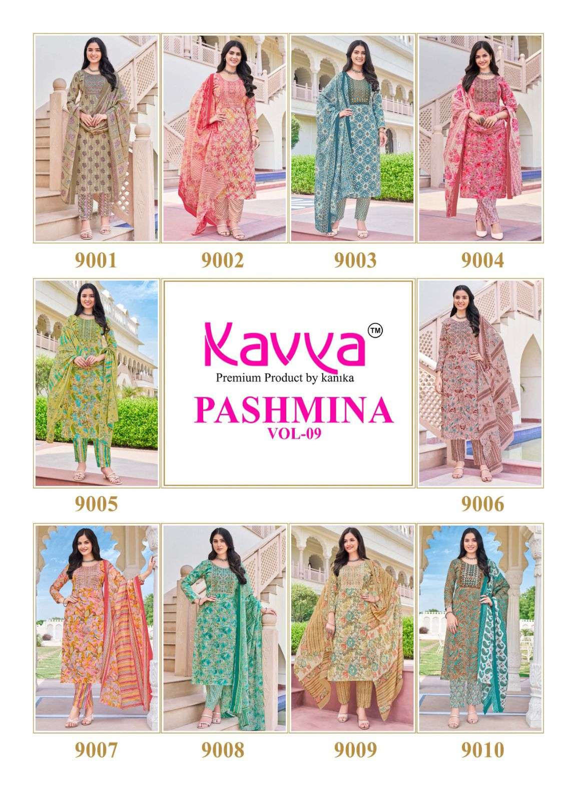 Pashmina Vol 9 Kavya Cotton Readymade Pant Style Suits Wholesaler