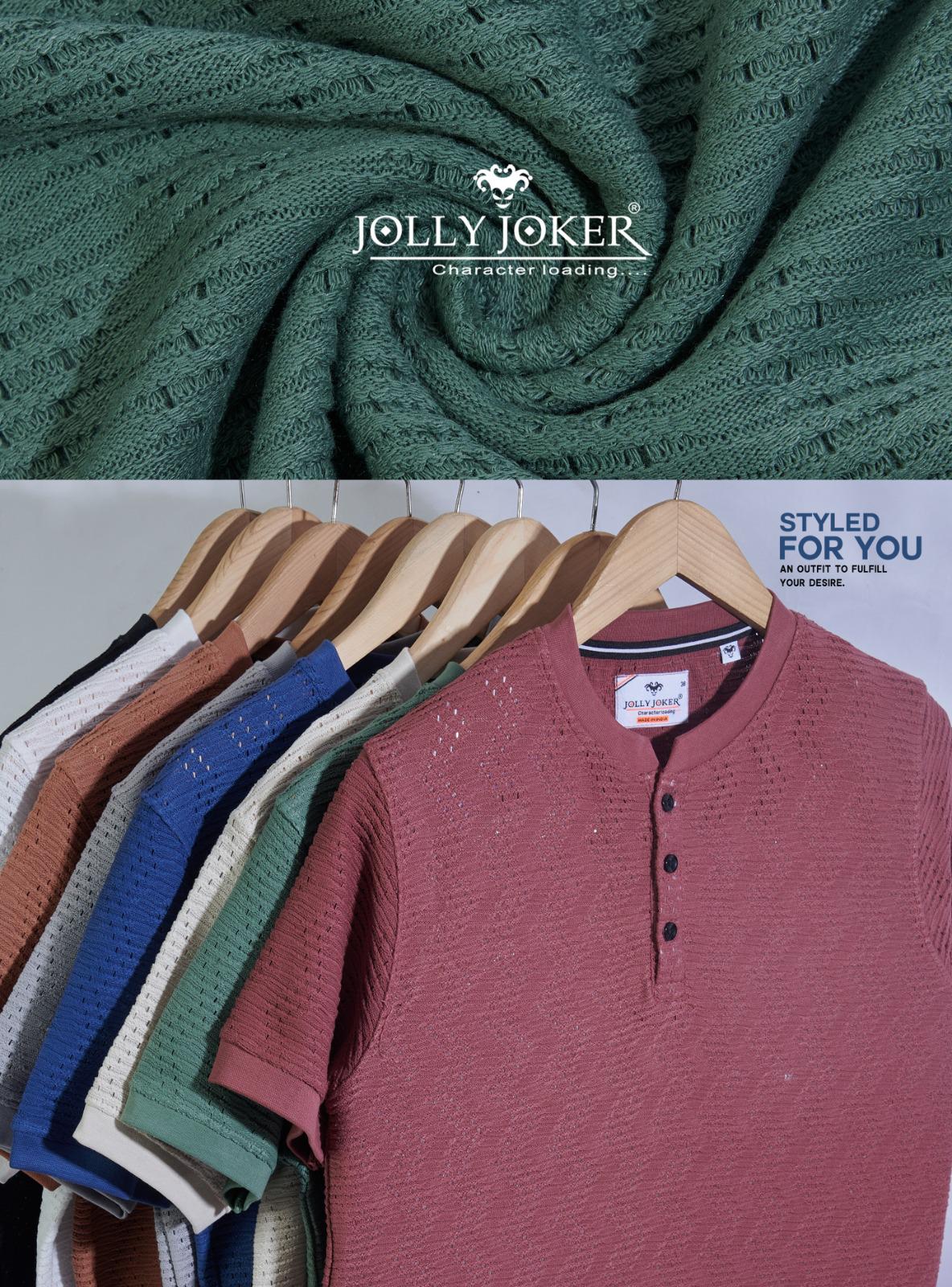 Patti Btn Jj 176 Jolly Joker Jacquard Knit Mens Tshirts Exporter India