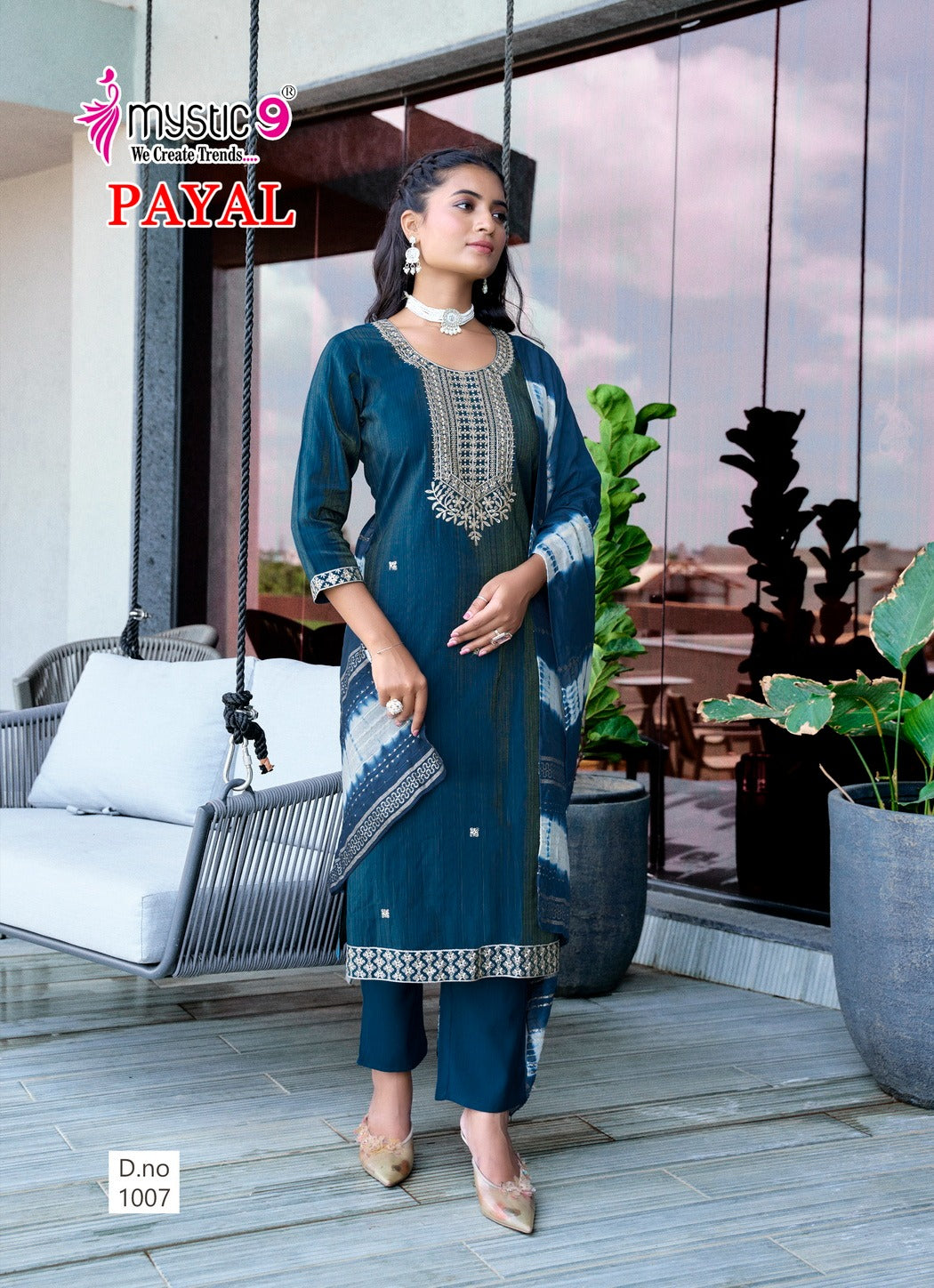 Payal Vol 1 Mystic 9 Vertican Readymade Pant Style Suits Wholesale Price