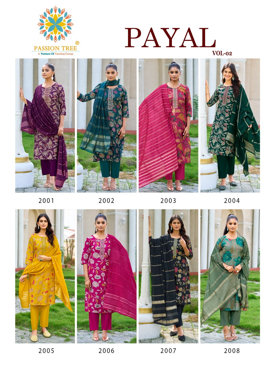 Payal Vol 2 Passion Tree Vetican Readymade Pant Style Suits Wholesaler