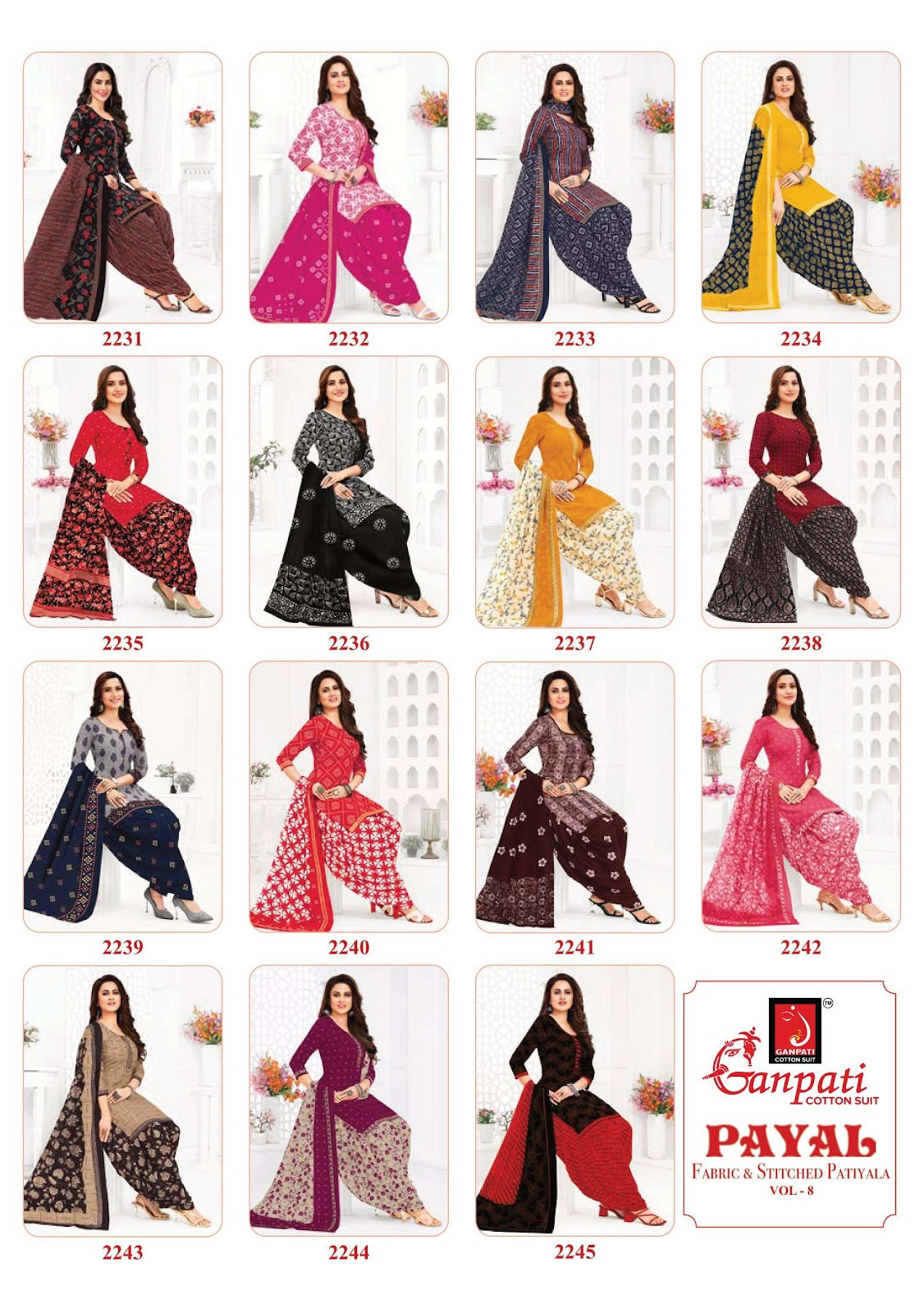 Payal Vol 8 Ganpati Cotton Dress Material Manufacturer India