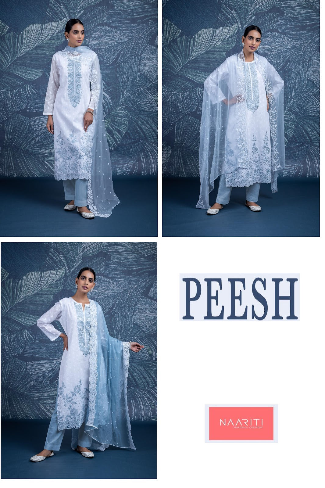 Peesh Naariti Cotton Pant Style Suits Exporter India