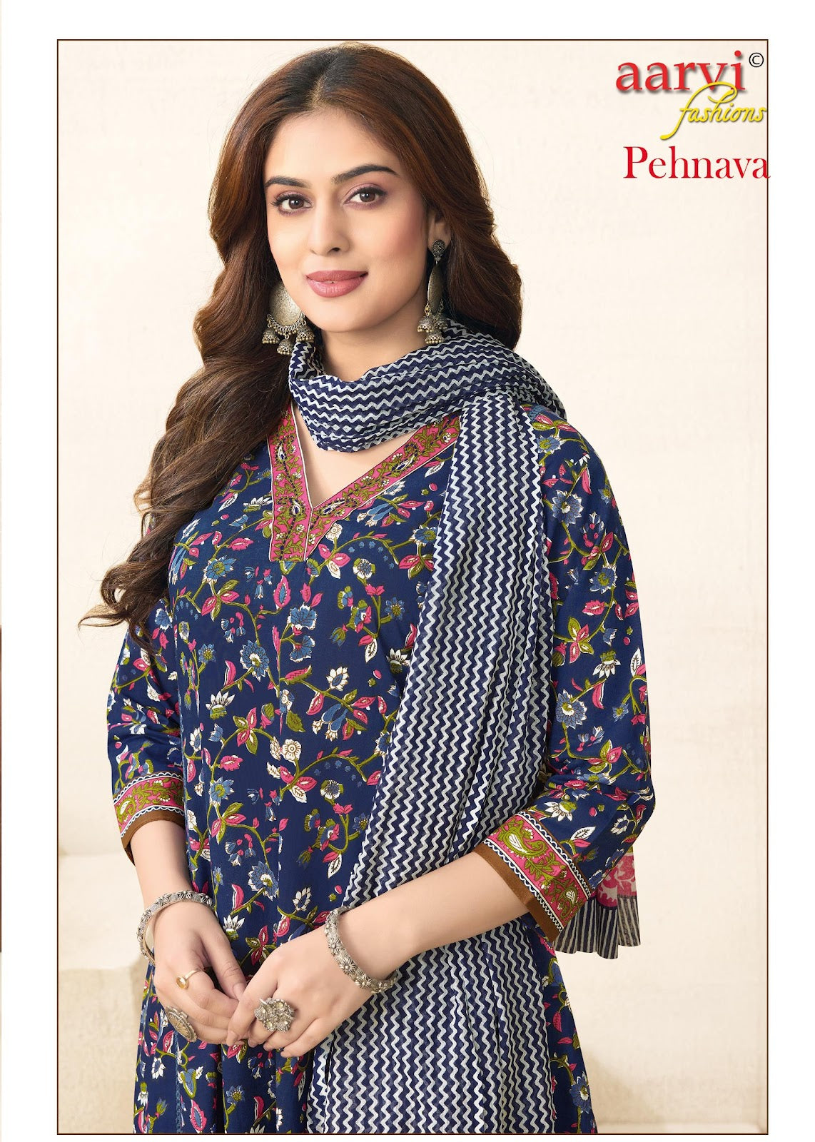 Pehnava Vol 1 Aarvi Fashions Pure Cotton Readymade Anarkali Suits Wholesale