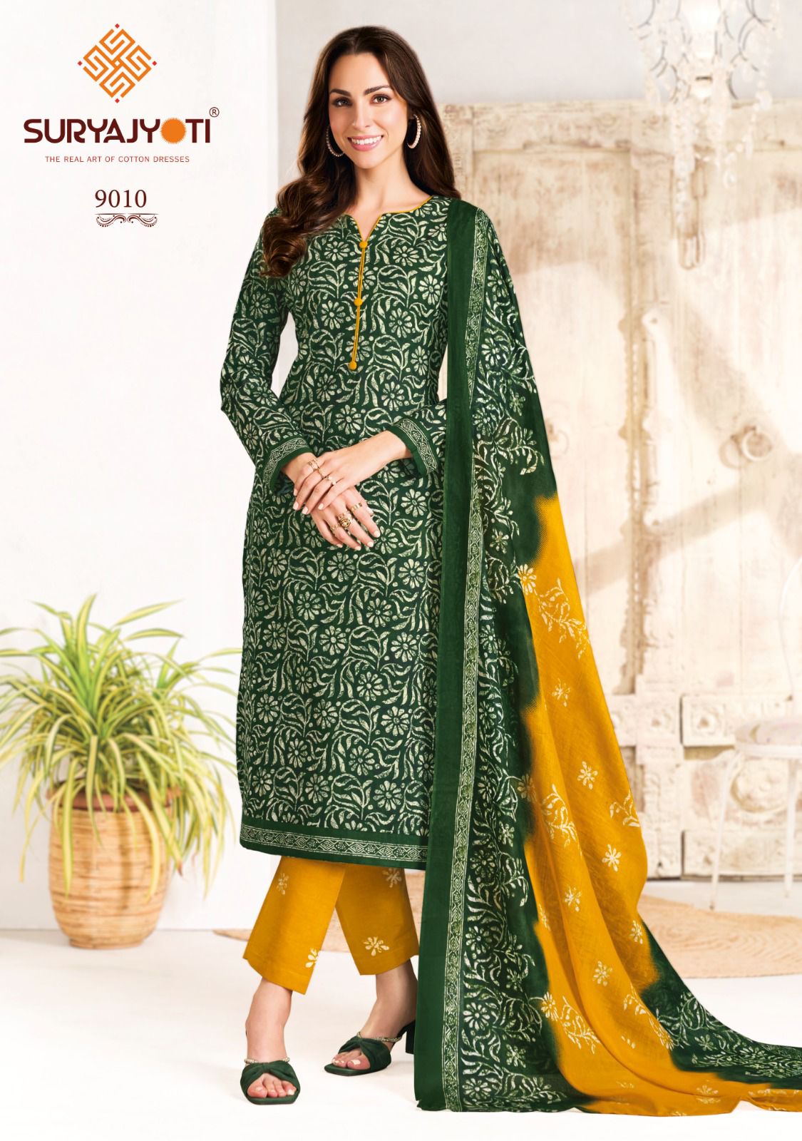 Pehnava Vol 9 Suryajyoti Cambric Readymade Cotton Pant Suits Wholesale Price