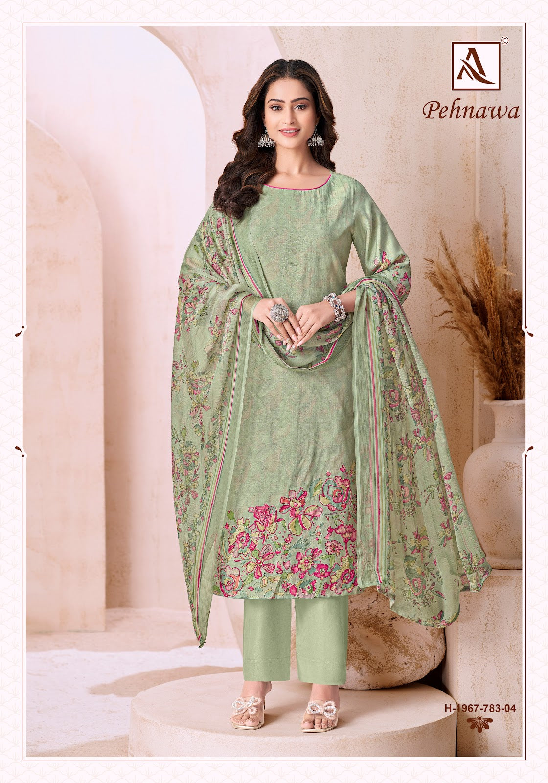Pehnawa Alok Viscose Simmer Karachi Salwar Suits Supplier Gujarat
