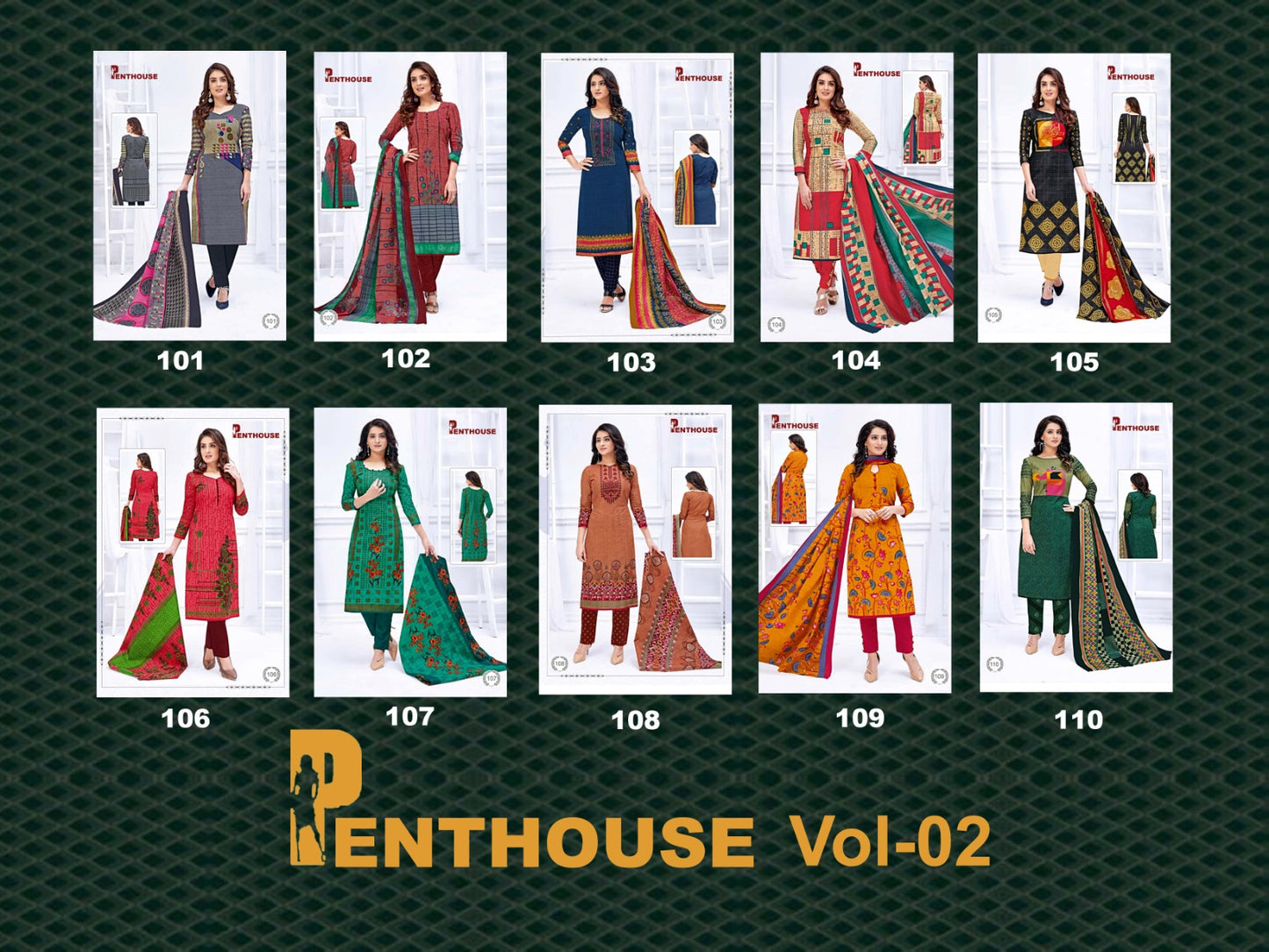 Penthouse Vol 2 Premnath Heavy Cotton Readymade Pant Style Suits