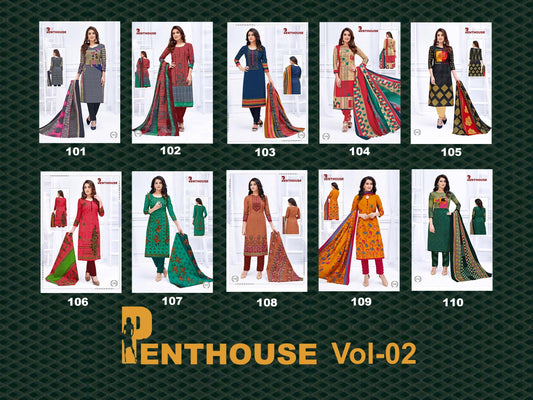 Penthouse Vol 2 Premnath Heavy Cotton Readymade Pant Style Suits