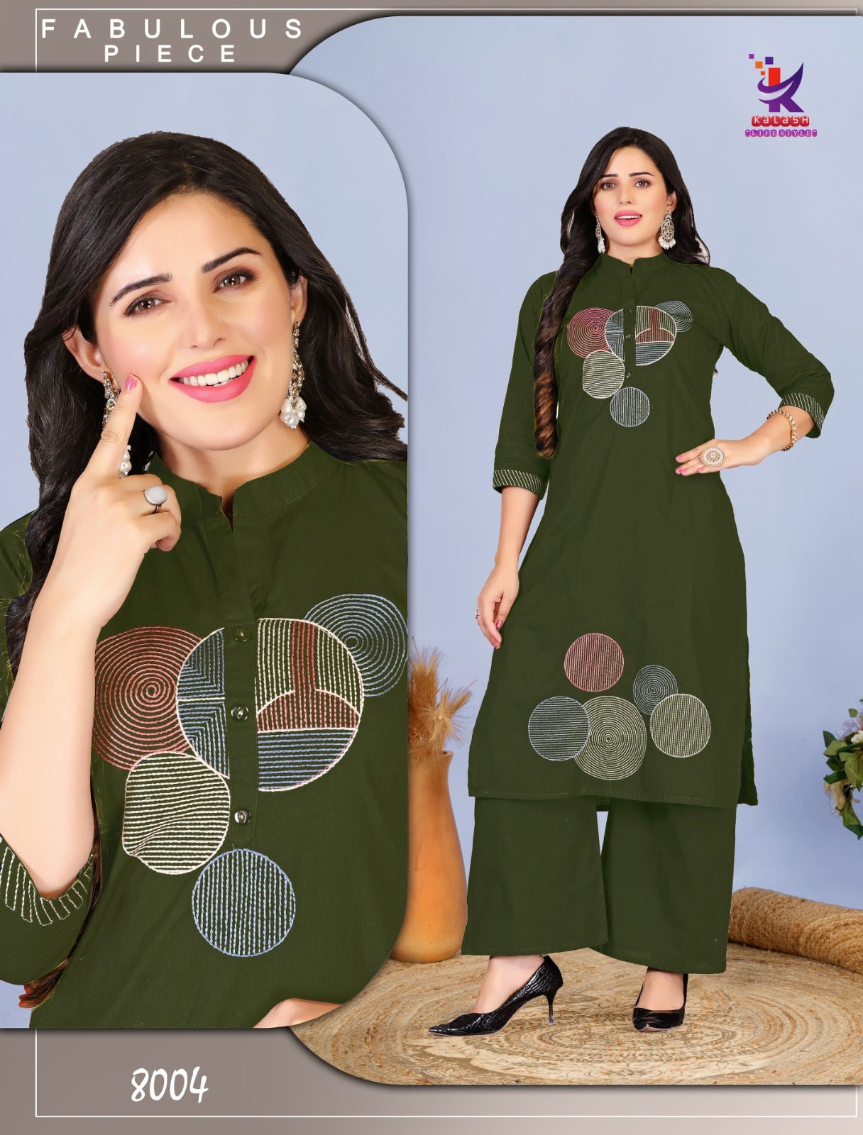 Perfect Charmer 4 Mlm Kalash Lifestyle Heavy Cotton Kurti Plazzo Set Wholesaler India