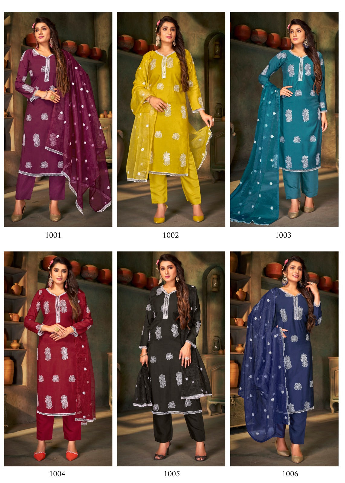 Peri Peri Banwery Russian Silk Readymade Pant Style Suits Exporter India