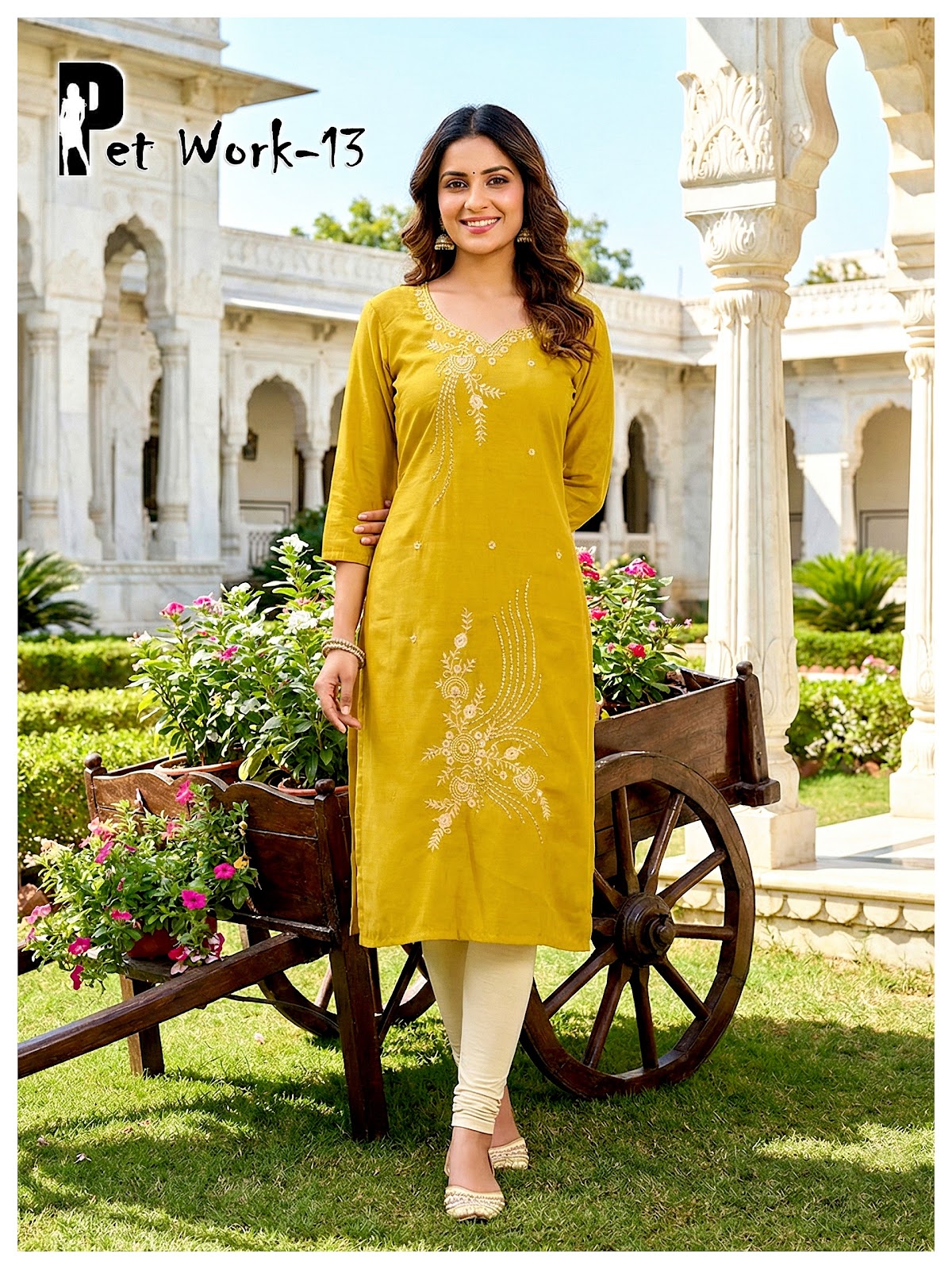 Pet Work Prmnt Roman Silk Knee Length Kurtis Exporter