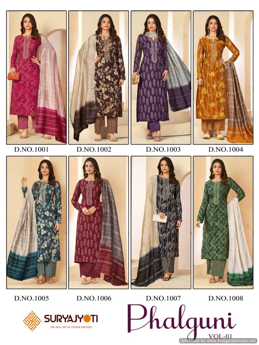 Phalguni Vol 1 Suryajyoti Chanderi Pant Style Suits