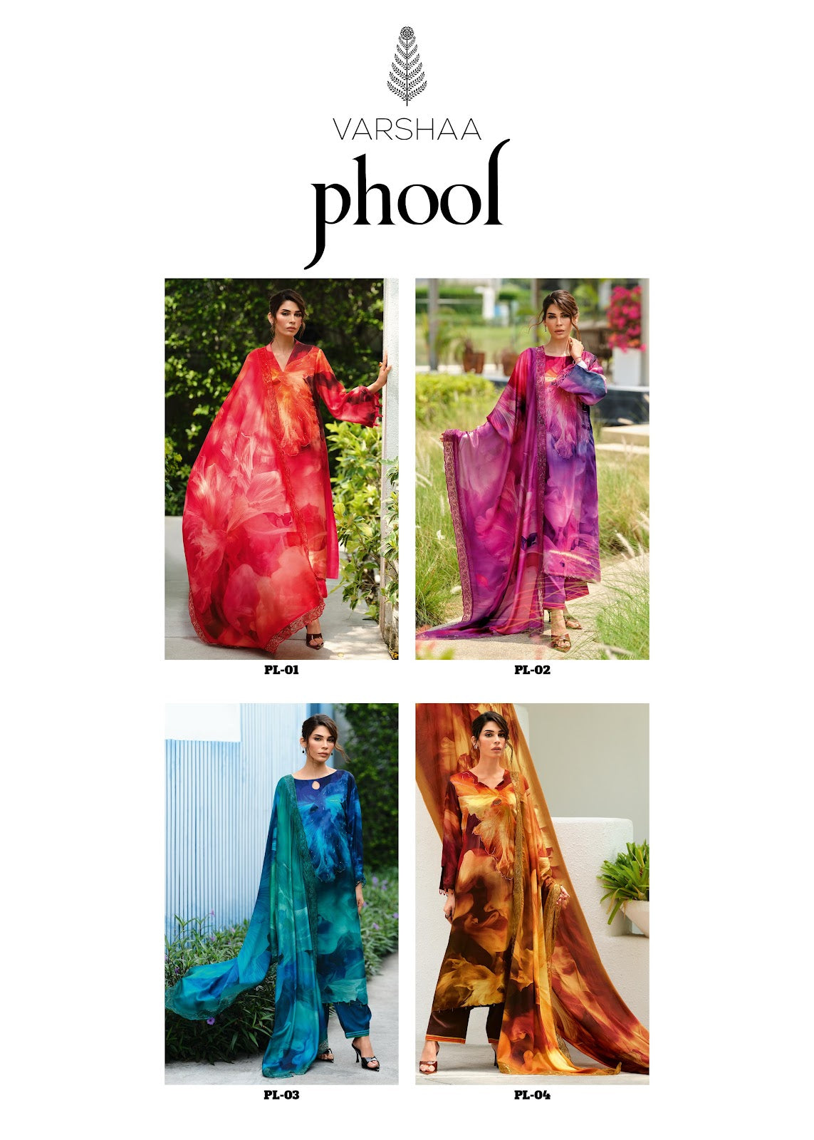 Phool Varshaa Viscose Muslin Pant Style Suits Wholesale Rate