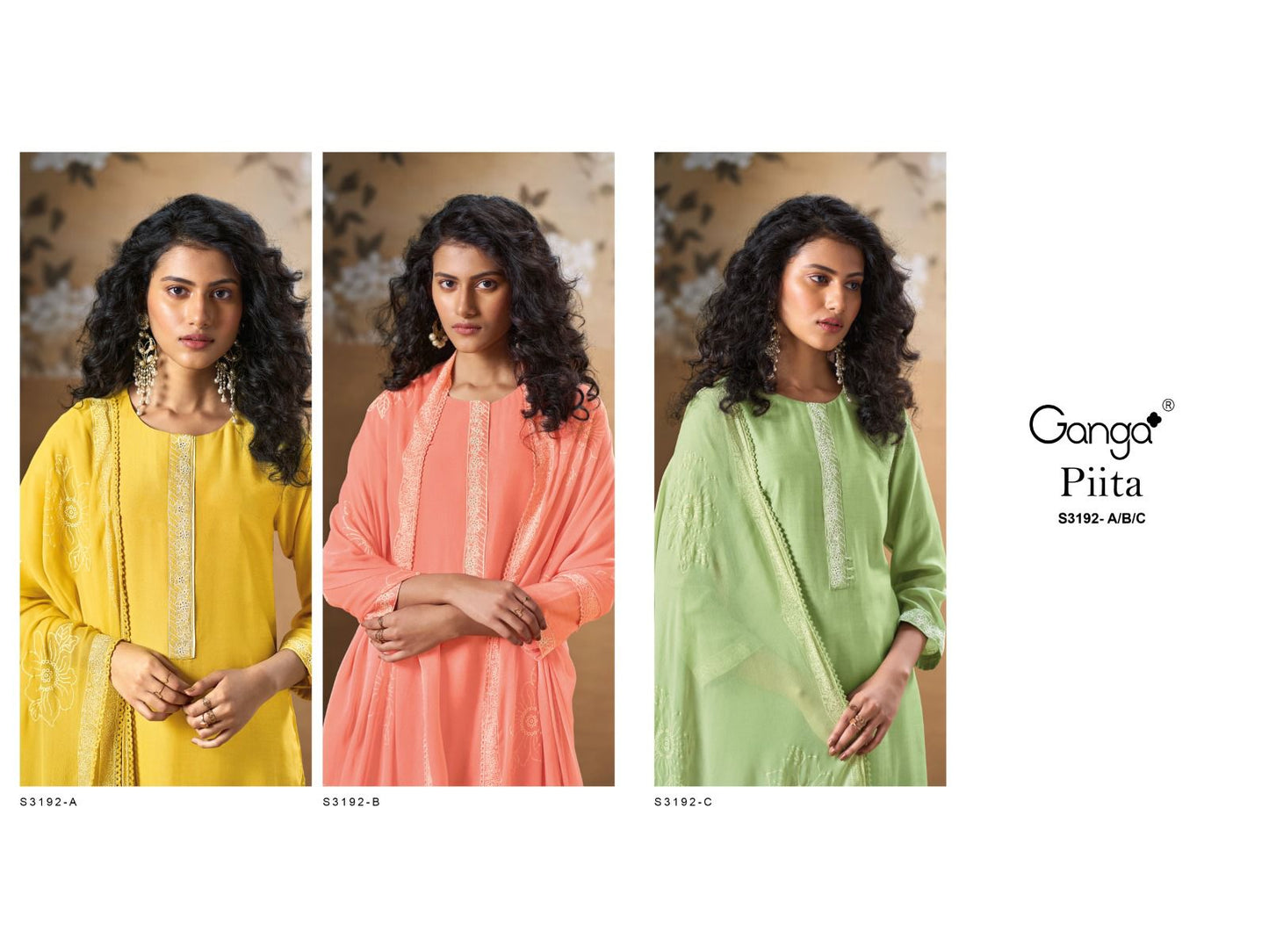 Piita S3192 Ganga Silk Plazzo Style Suits Wholesale Price