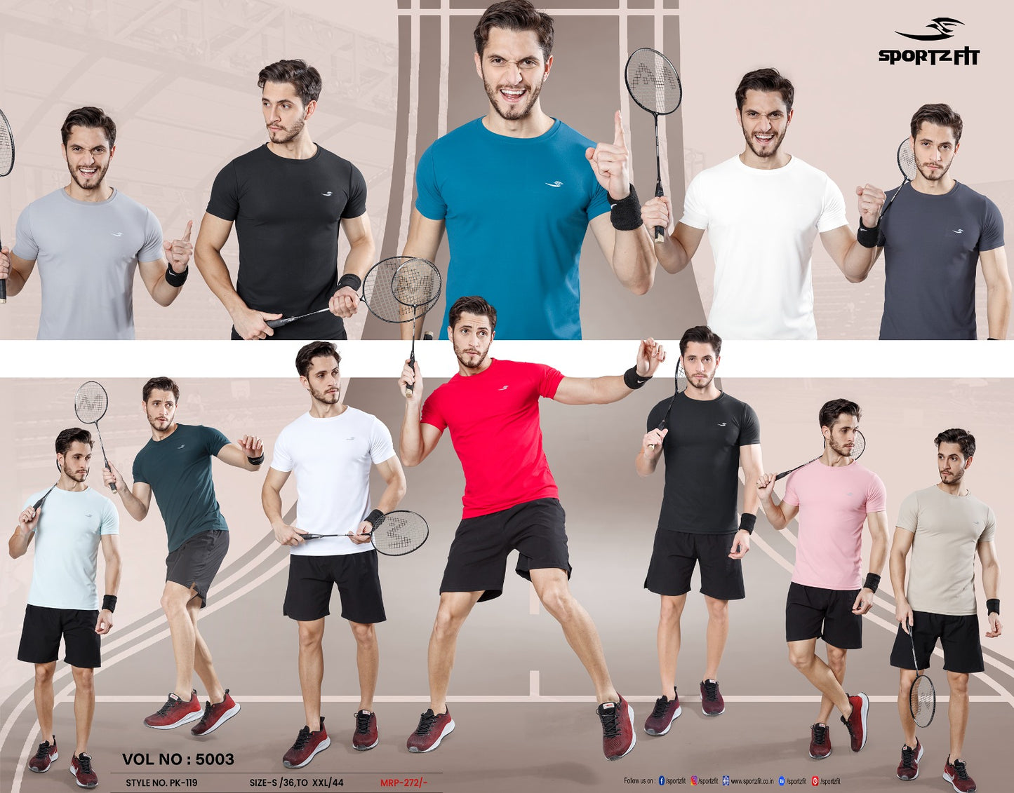 Pk 119-5003 Sportz Fit Mens Tshirts Supplier Ahmedabad
