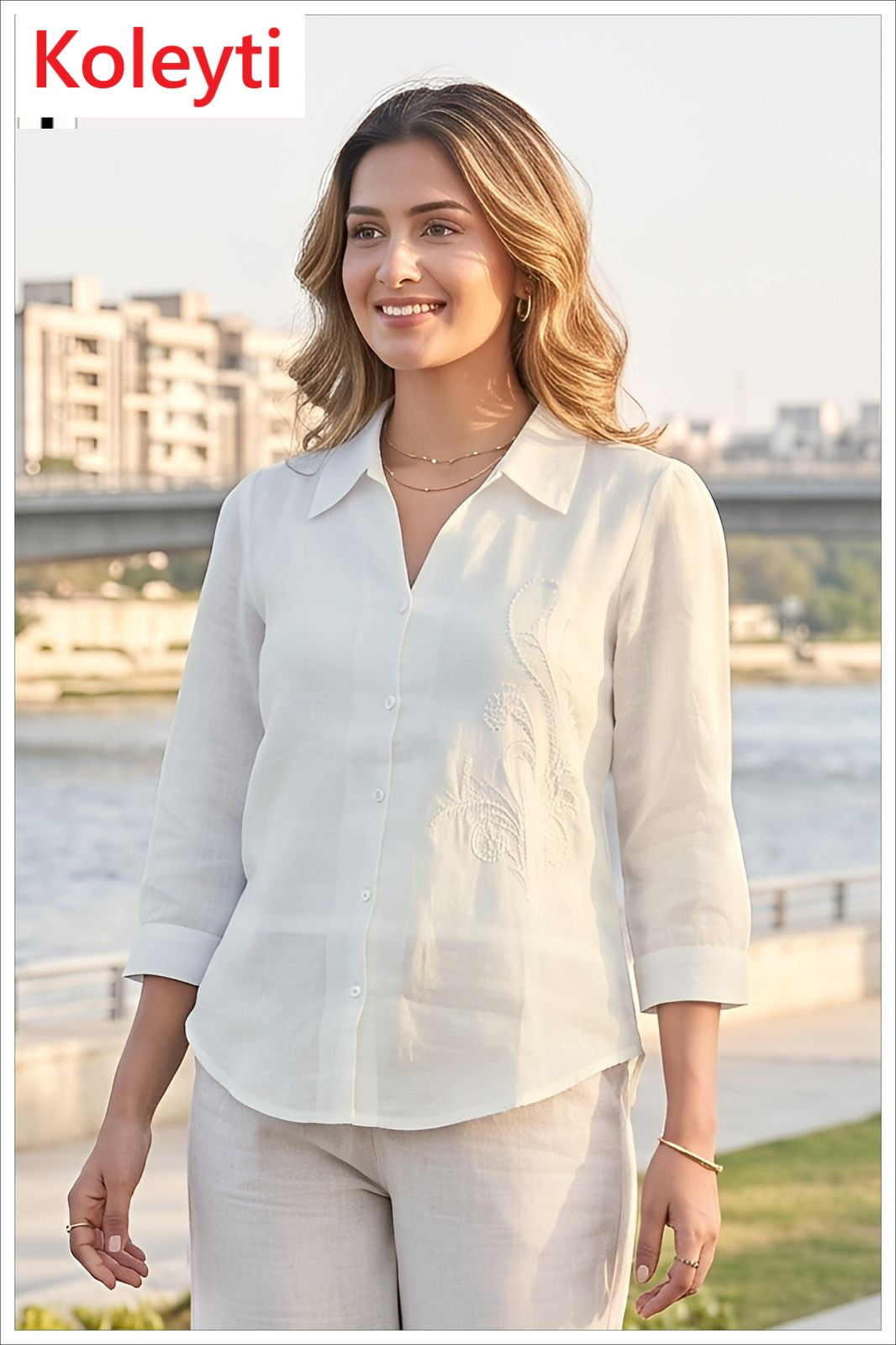 Plain Korean 180626 Koleyti Women Shirts Manufacturer