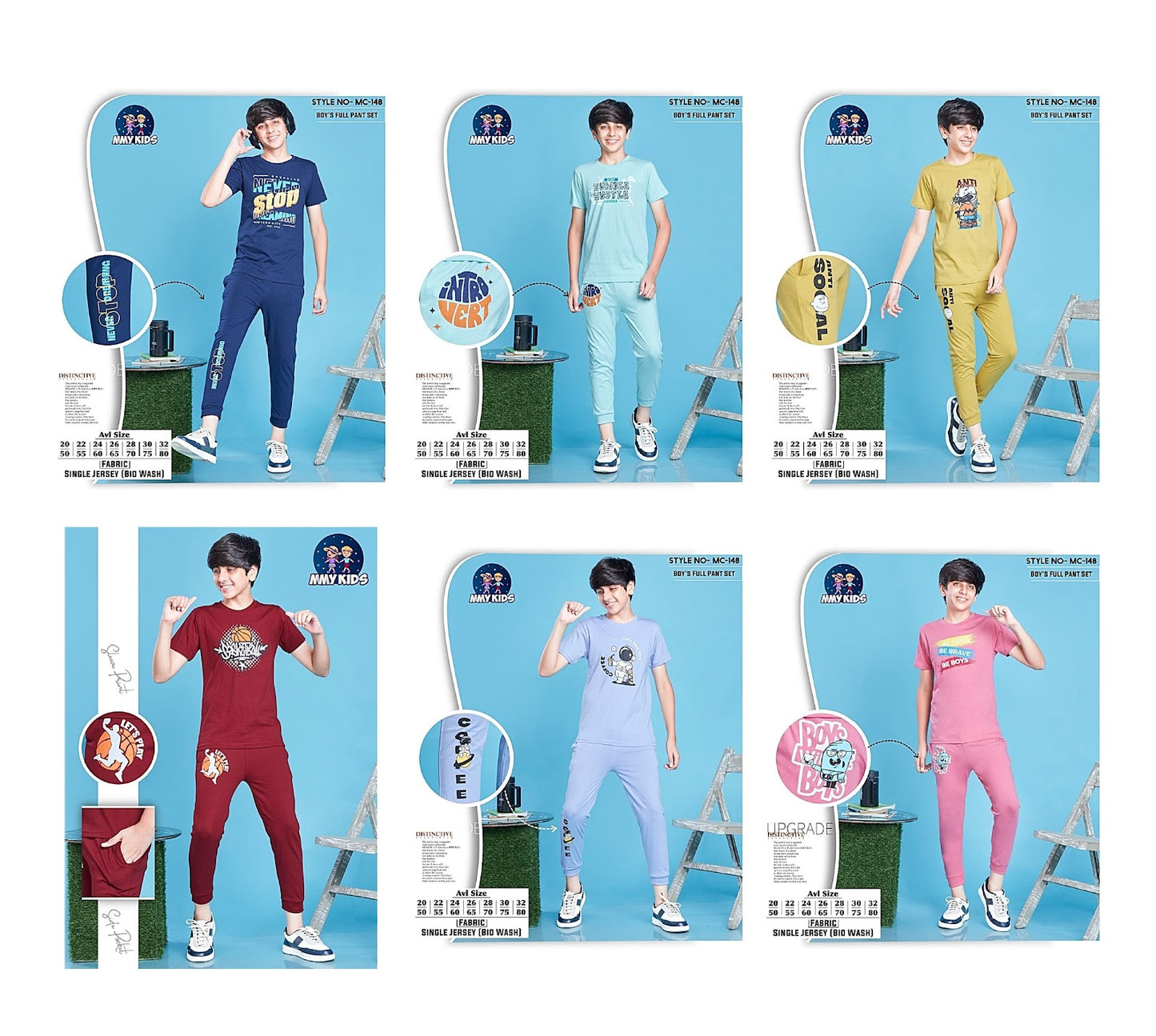 Plain Mc 148 Mmy Kids Cotton Boys Co Ord Set Wholesale Price