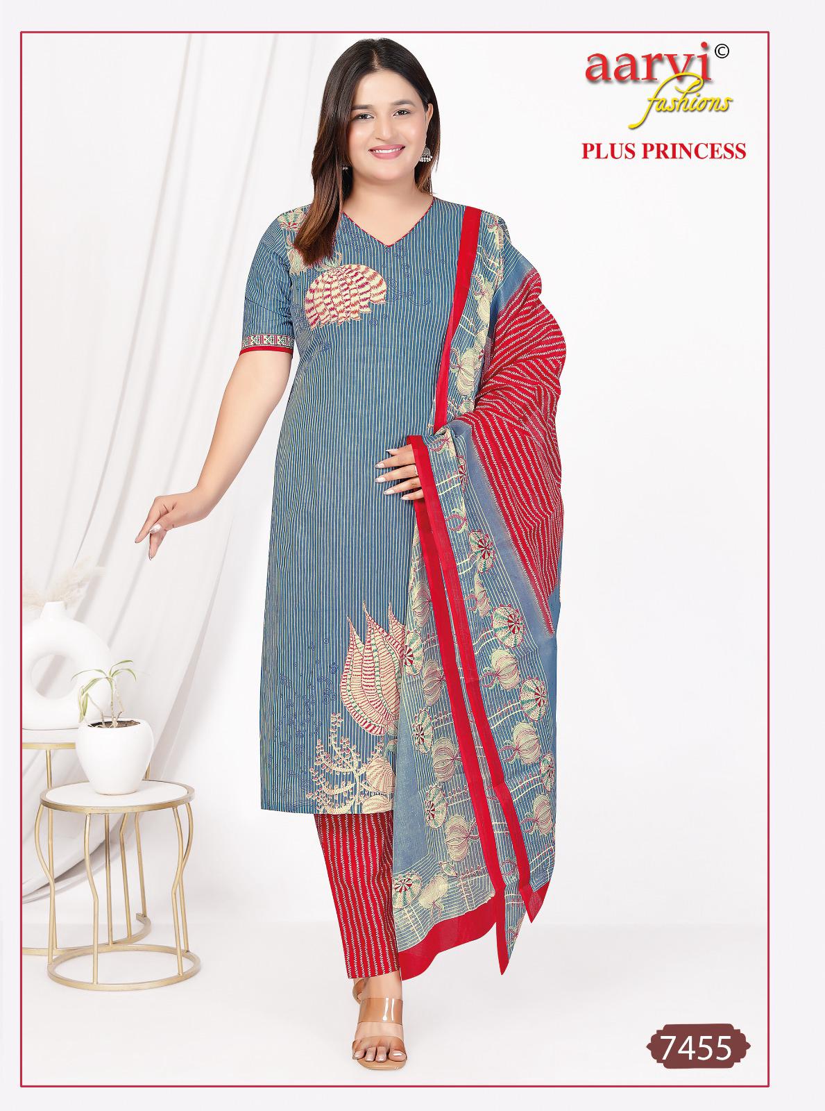 Plus Princess Vol 4 Aarvi Fashions Heavy Cotton Readymade Cotton Pant Suits Supplier