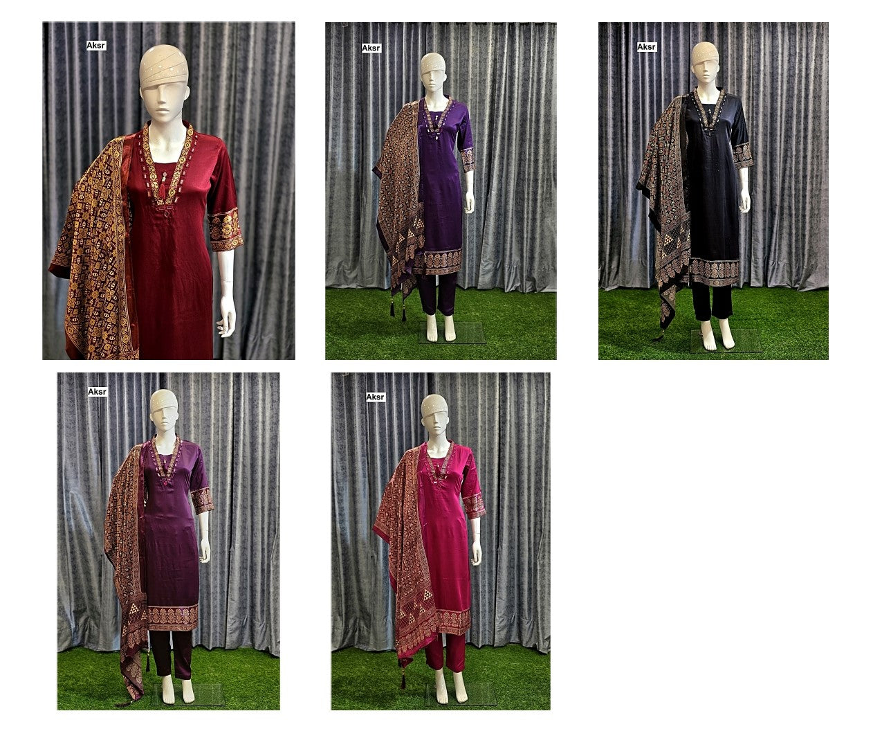 Plus Size 260625 Aksr Gaji Silk Readymade Pant Style Suits Manufacturer