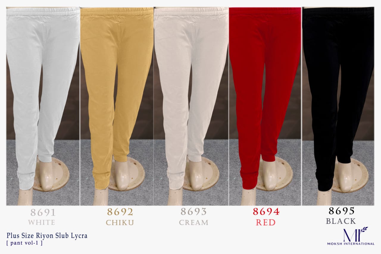 Plus Size Vol 1 Moksh Rayon Slub Women Pants Wholesaler Ahmedabad