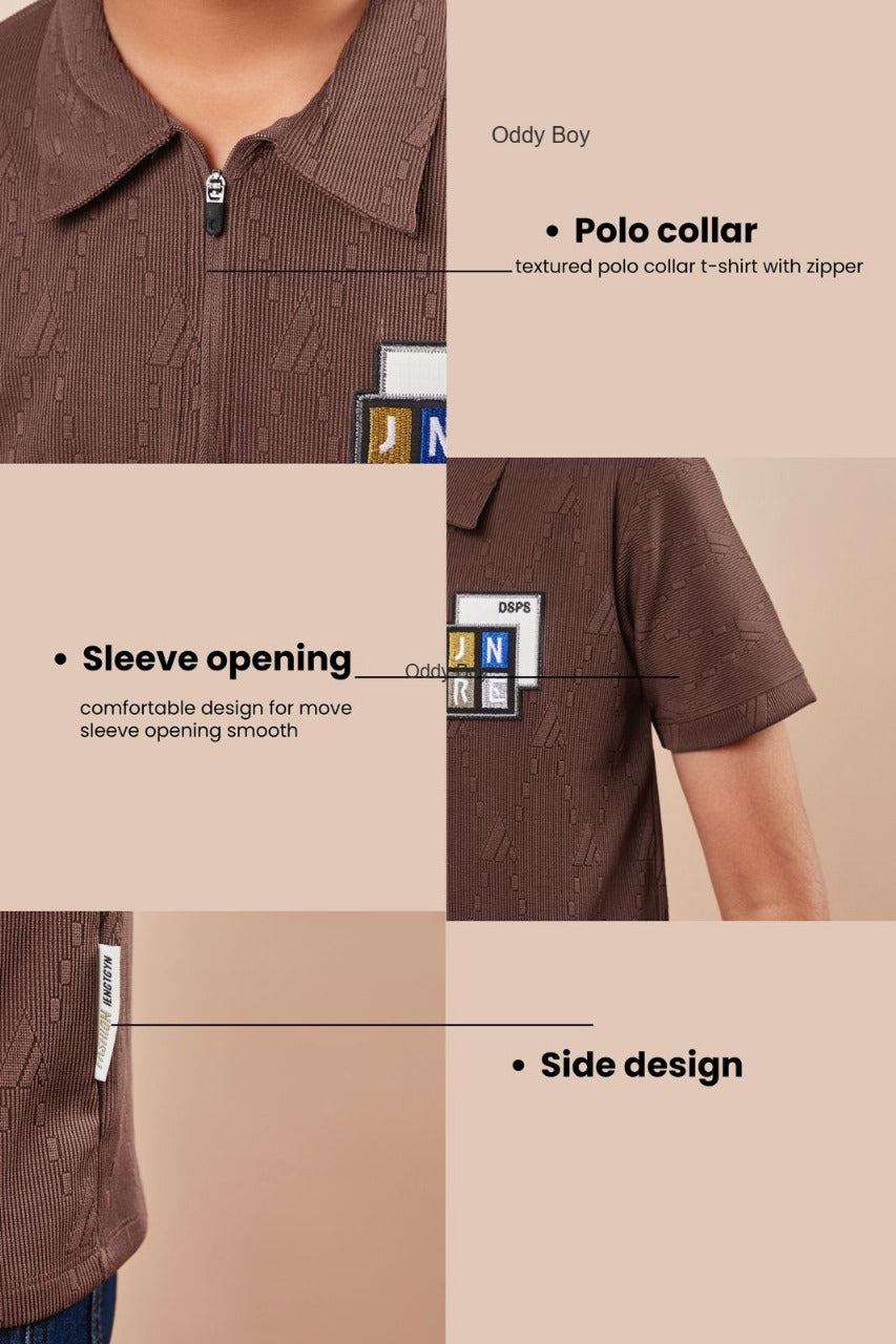 Polo Obj 192 Oddy Boy Jacquard Boys Tshirt Supplier India