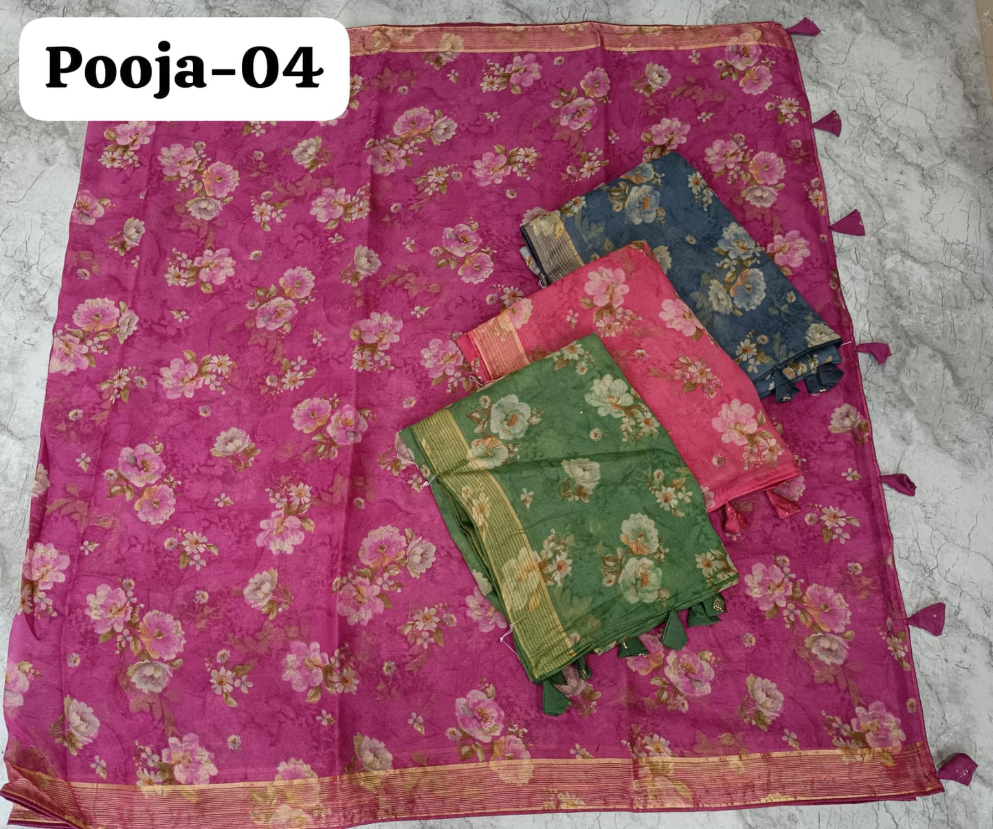 Pooja 4 Kalpveli Nilgiri Chiffon Sarees Exporter