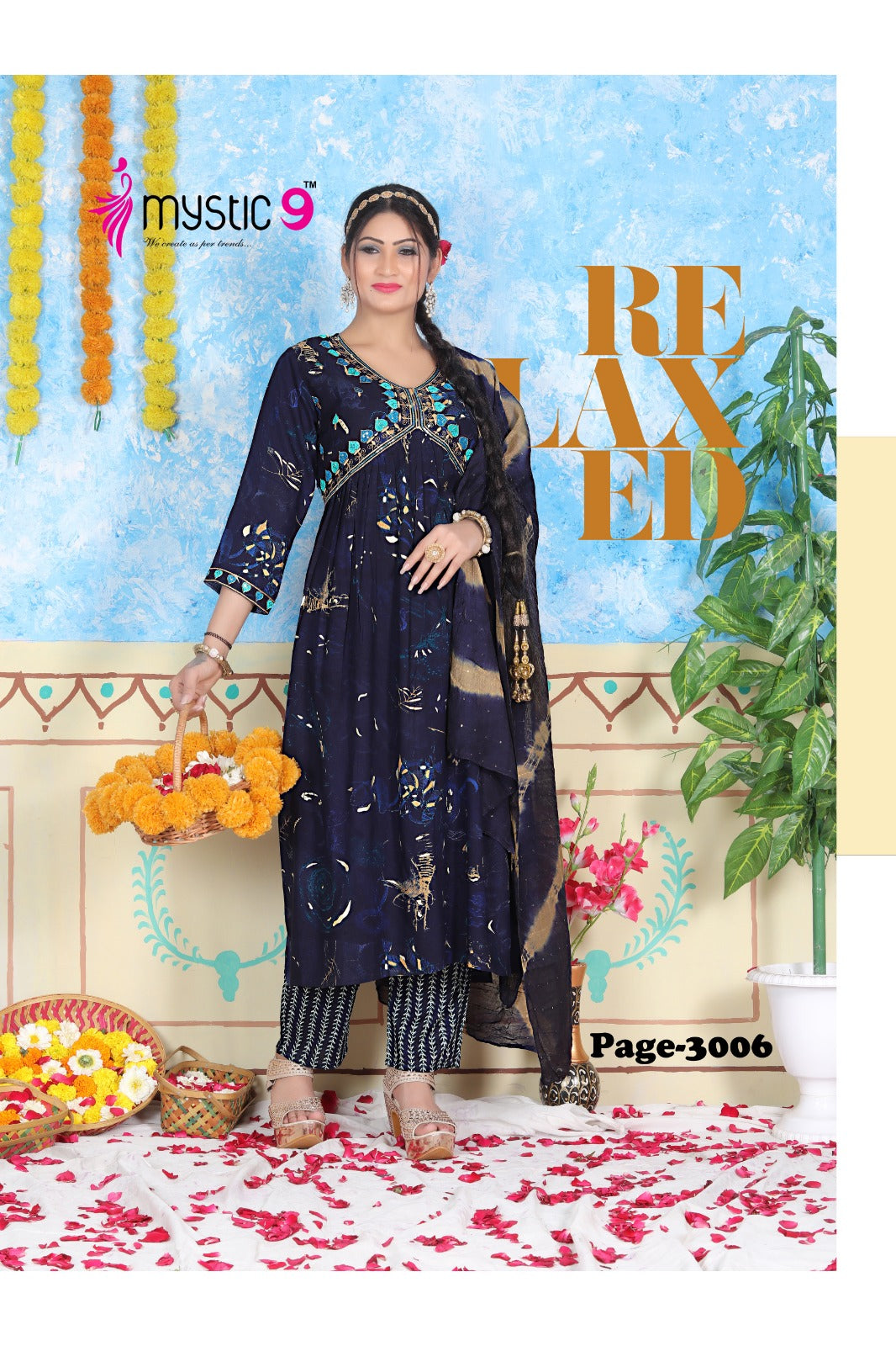Pooja Vol 3 Mystic 9 Readymade Pant Style Suits