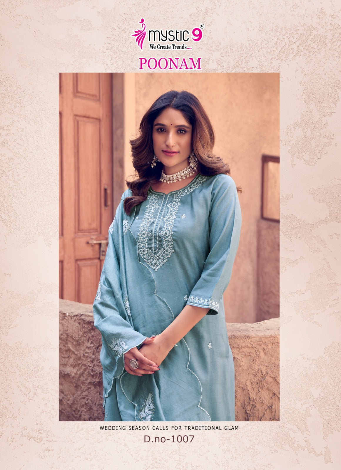 Poonam Vol 1 Mystic 9 Vetican Readymade Pant Style Suits Supplier
