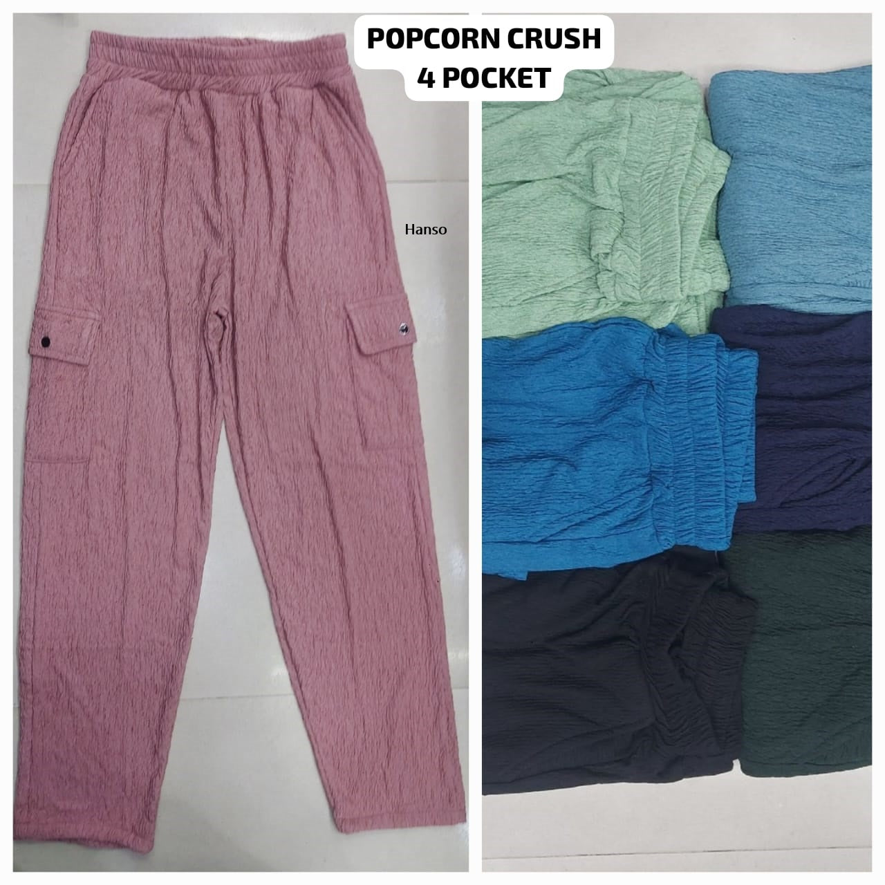 Popcorn 0205 Hanso Crush Women Cargo Pants Wholesale Price