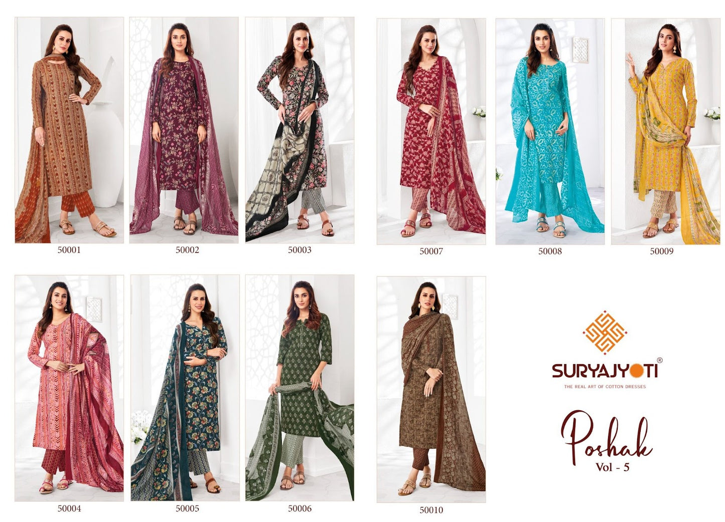 Poshak Vol 5 Suryajyoti Cotton Pant Style Suits Supplier India