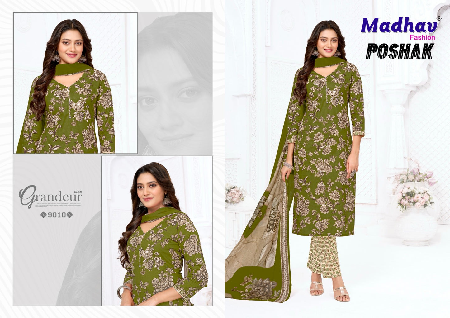 Poshak Vol 9 Madhav Fashion Cotton Dress Material Manufacturer Gujarat