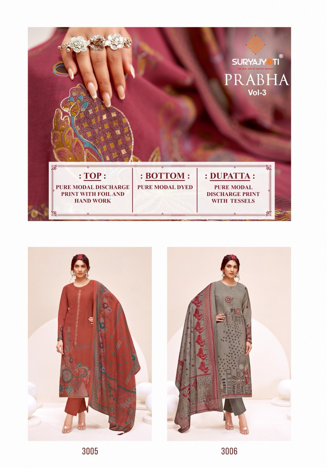 Prabha Vol 3 Suryajyoti Modal Pant Style Suits Supplier Gujarat