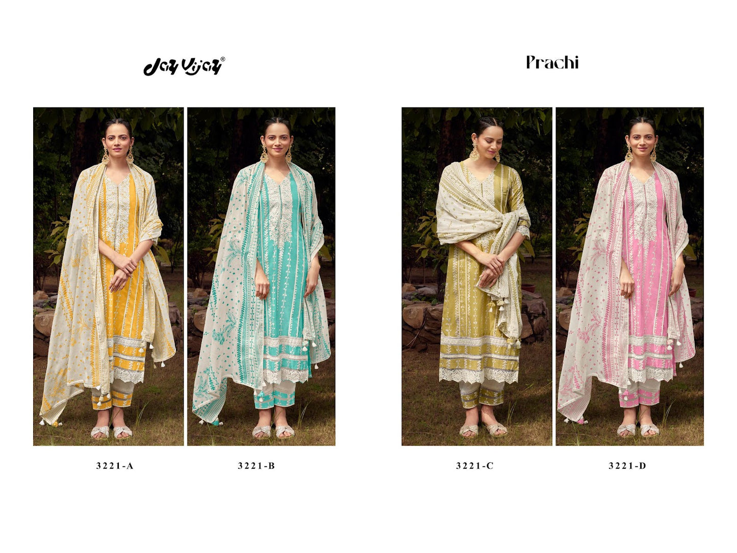 Prachi 3221 Jay Vijay Cotton Pant Style Suits Manufacturer India