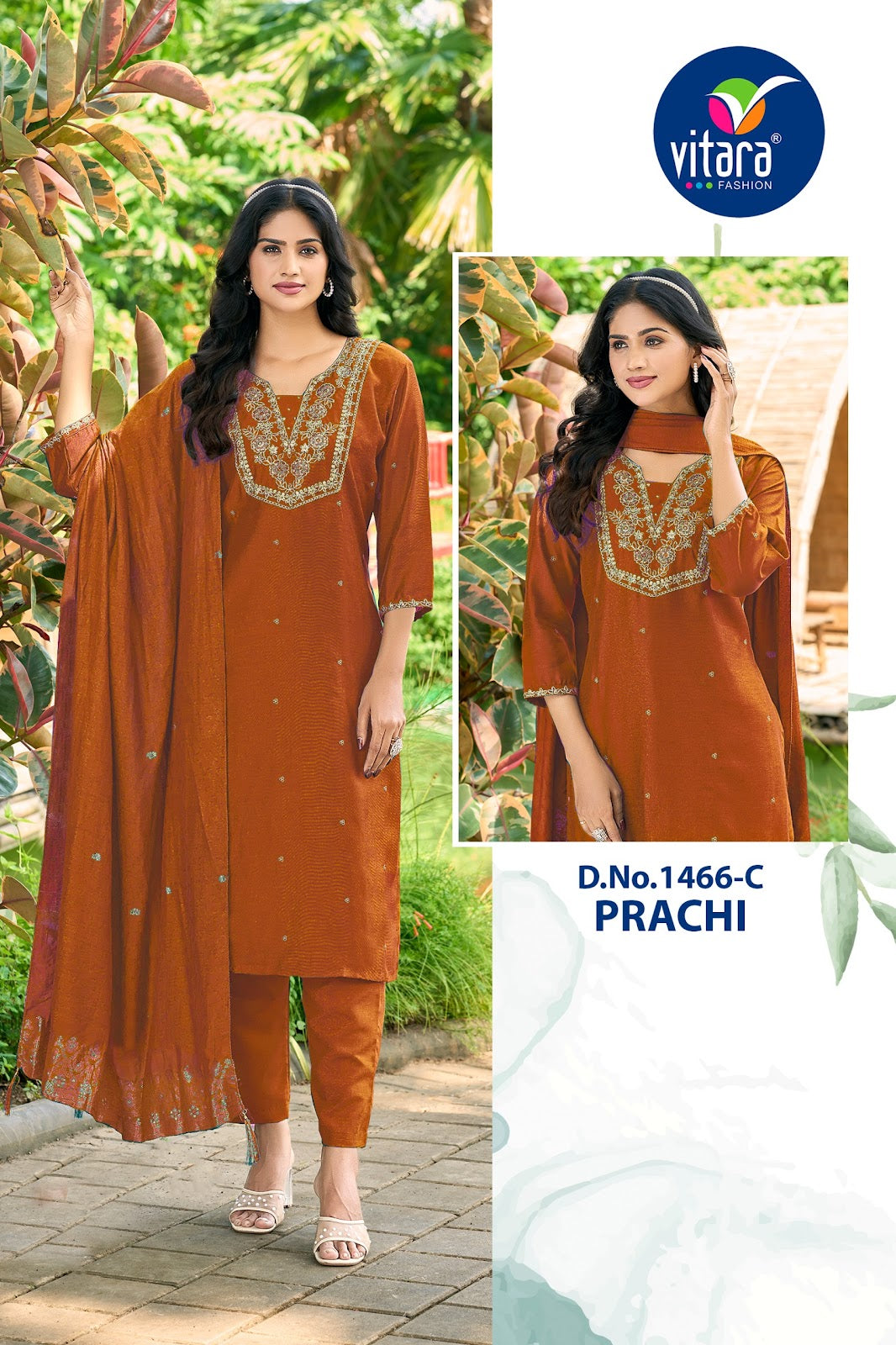 Prachi Vitara Simmer Readymade Pant Style Suits Wholesale Price