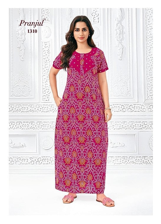 Pragati Vol 13 Pranjul Cotton Night Gowns Supplier Gujarat