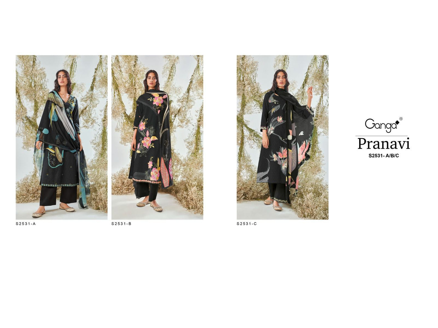 Pranavi 2531 Ganga Cotton Plazzo Style Suits