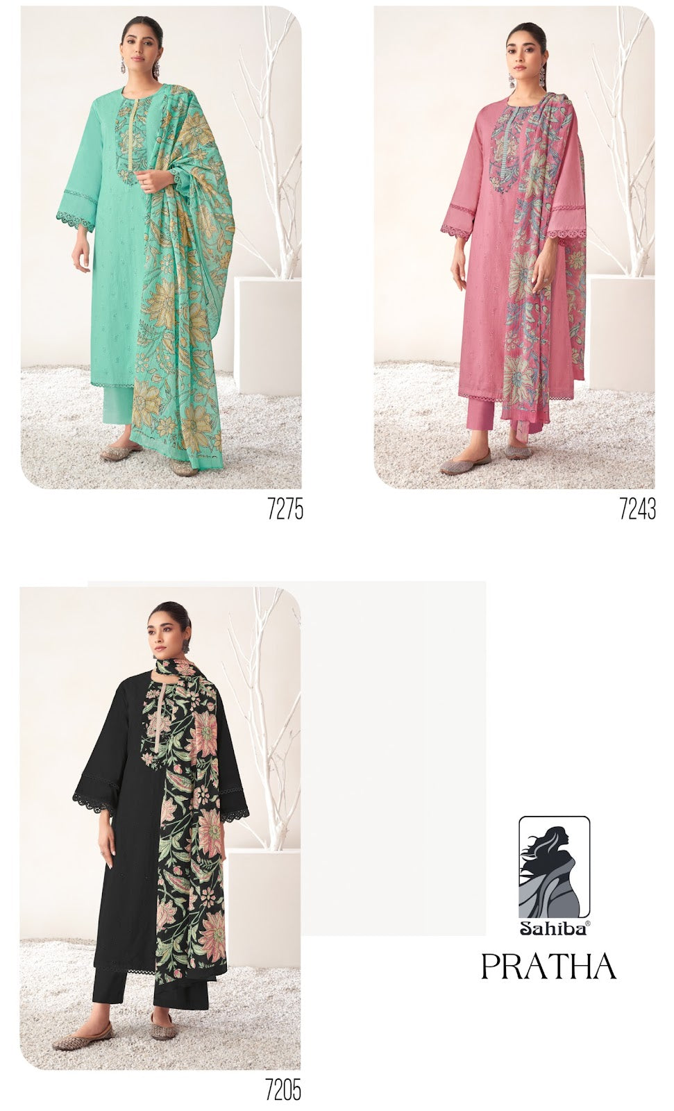 Pratha Sahiba Pure Cotton Karachi Salwar Suits Exporter India