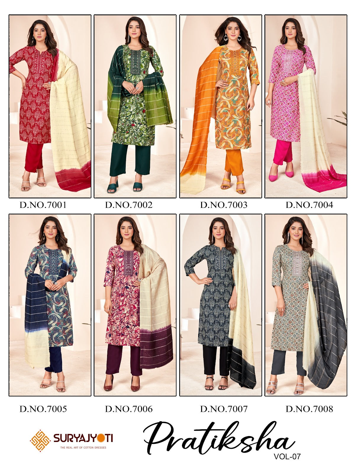 Pratiksha Vol 7 Suryajyoti Rayon Readymade Pant Style Suits