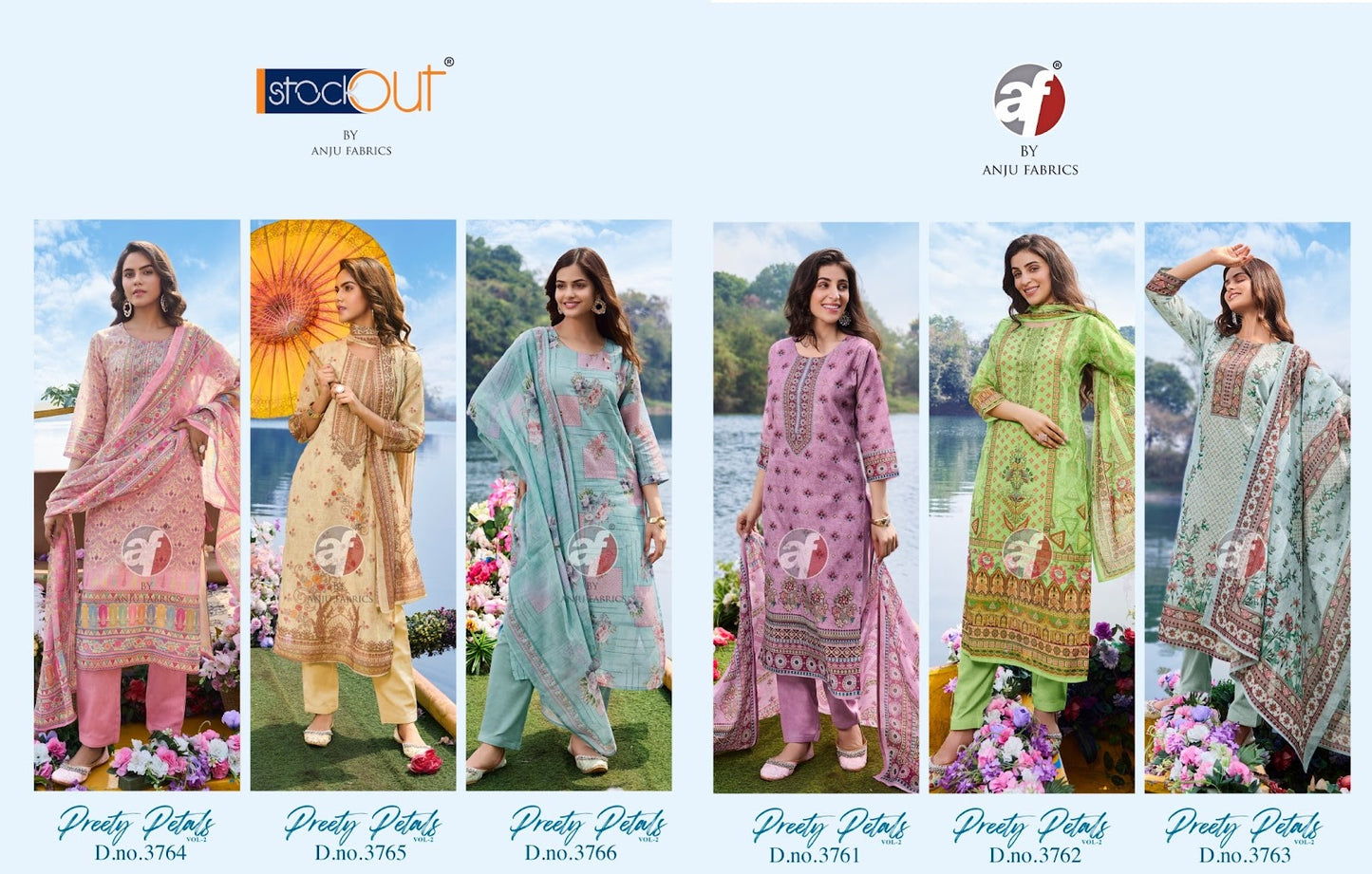Preety Petals Vol 2 Af Linen Cotton Readymade Pant Style Suits