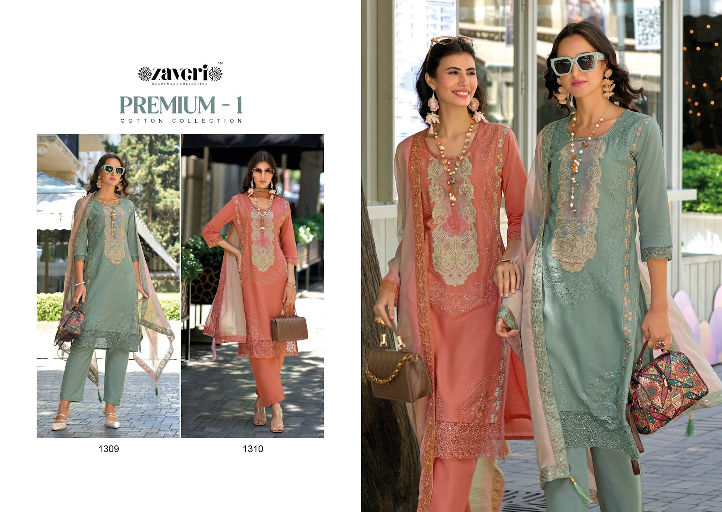 Premium 1 Zaveri Cotton Pakistani Readymade Suits Manufacturer
