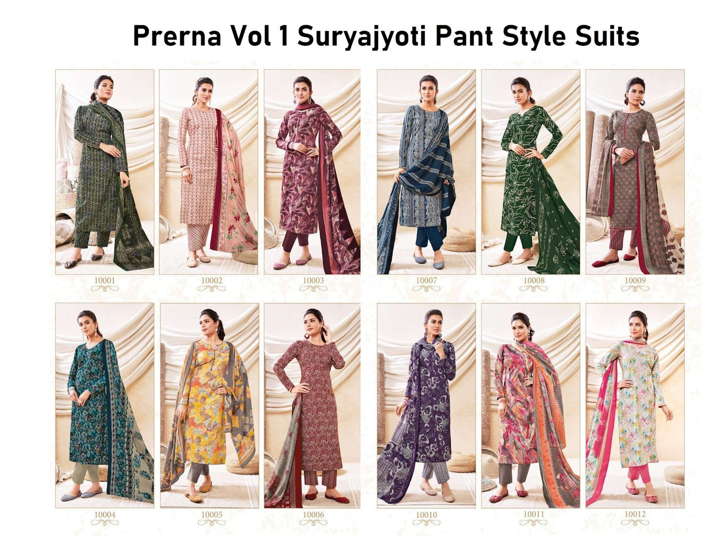 Prerna Vol 1 Suryajyoti Lawn Cotton Pant Style Suits Supplier