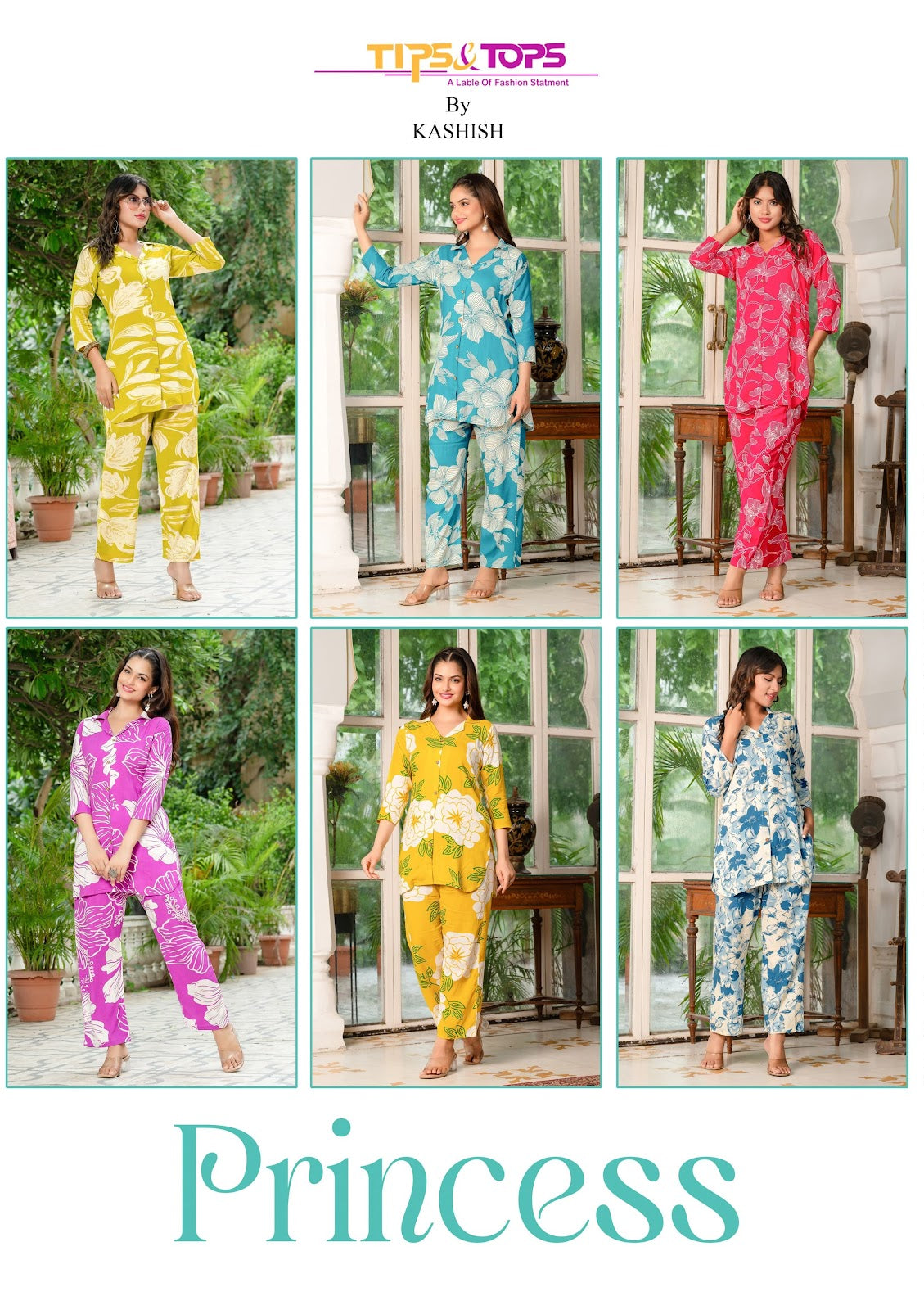 Princess Tips Tops Reyon Co Ord Set Exporter Ahmedabad