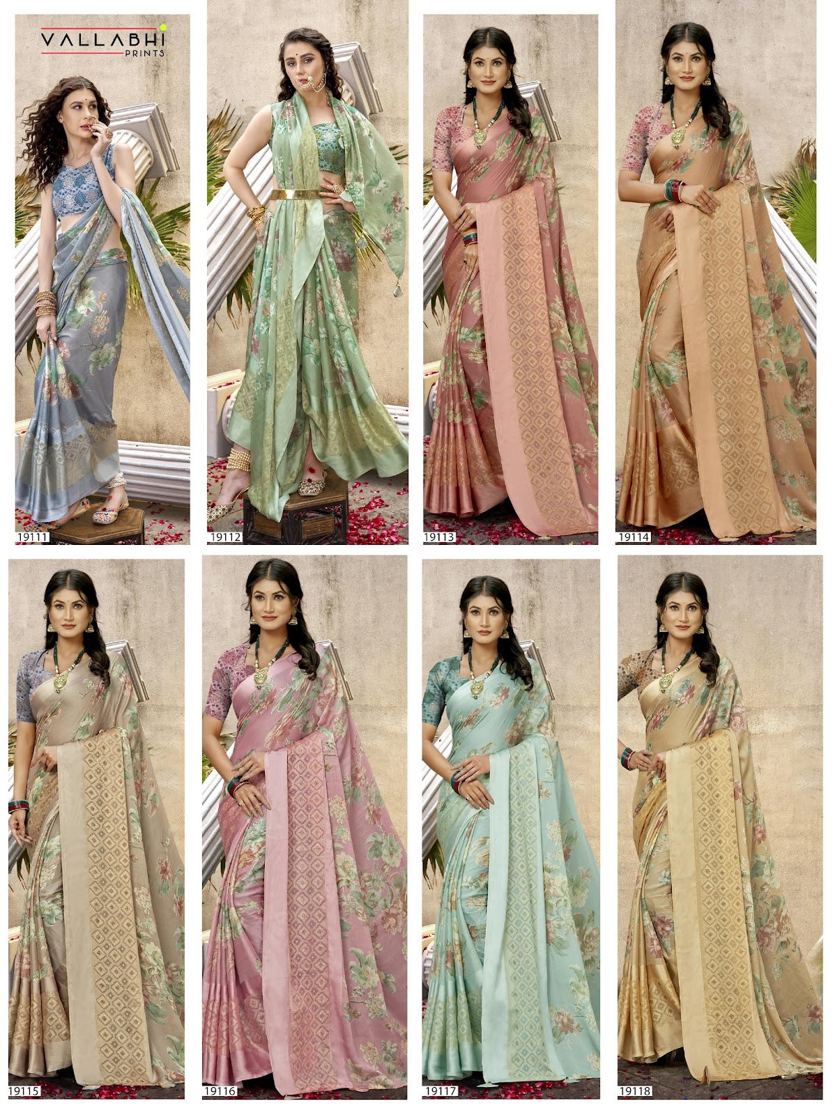Princy Vallabhi Prints Georgette Sarees Wholesaler Gujarat