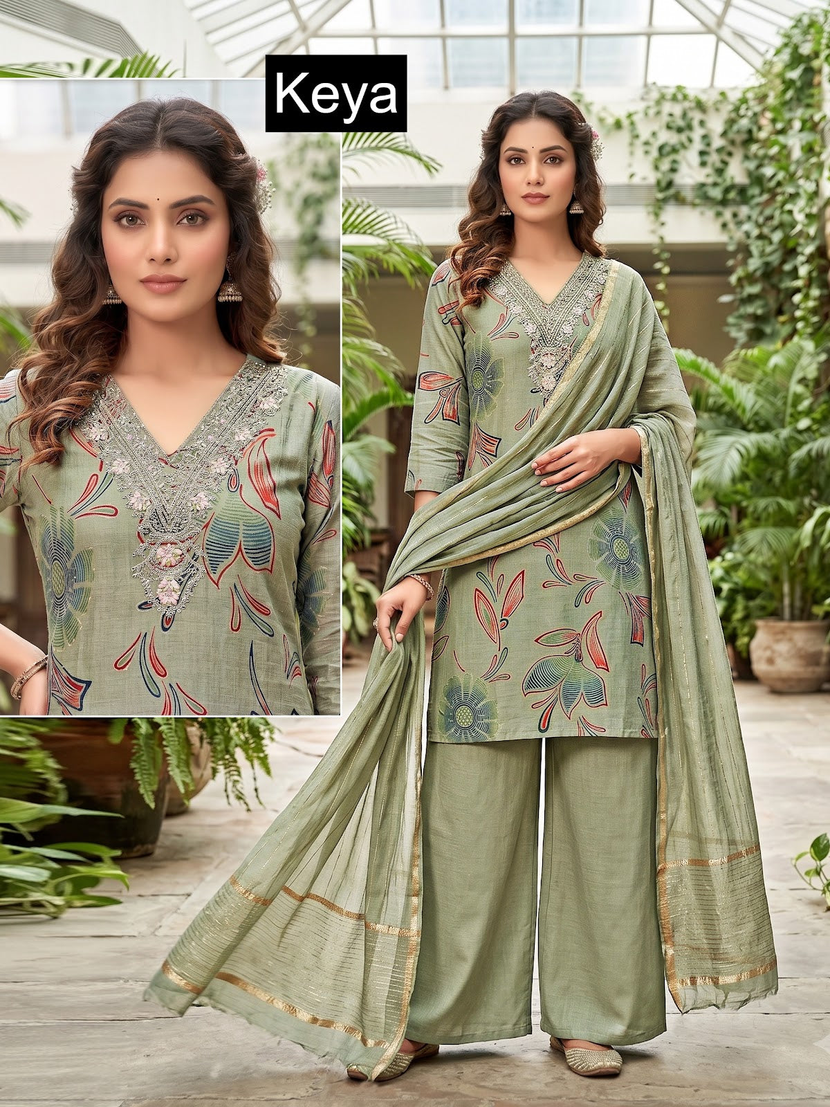 Print-Plain 0809 Keya Vetican Readymade Suits Manufacturer India