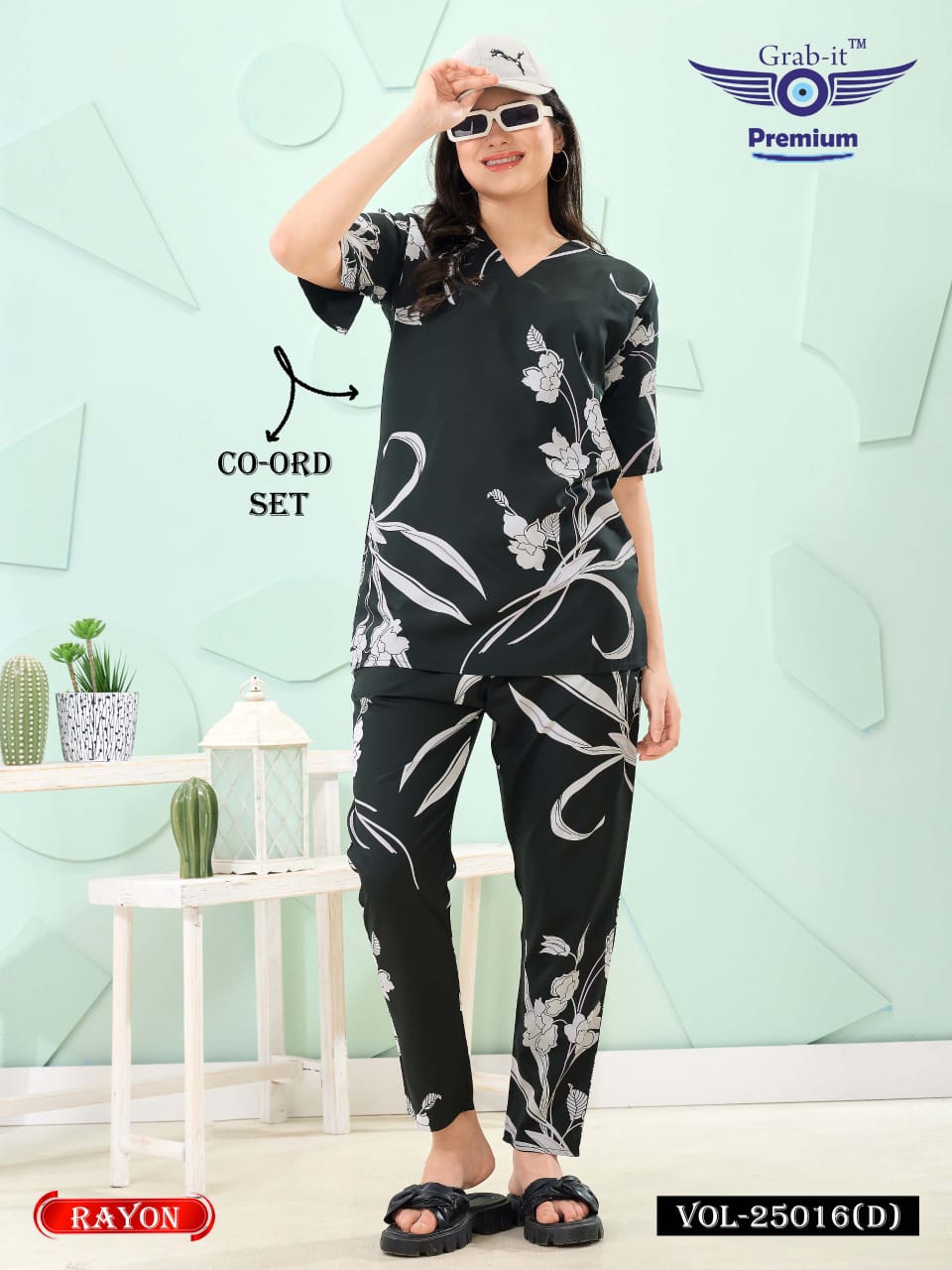 Print 25016 D Grab It Rayon Co Ord Set Supplier Ahmedabad