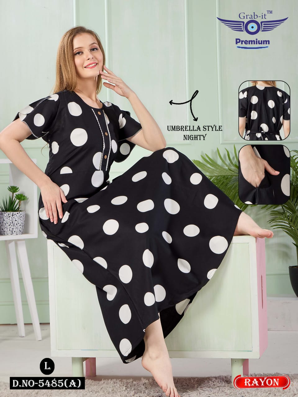 Print 5480 To 5485 Grab It Night Gowns Manufacturer India