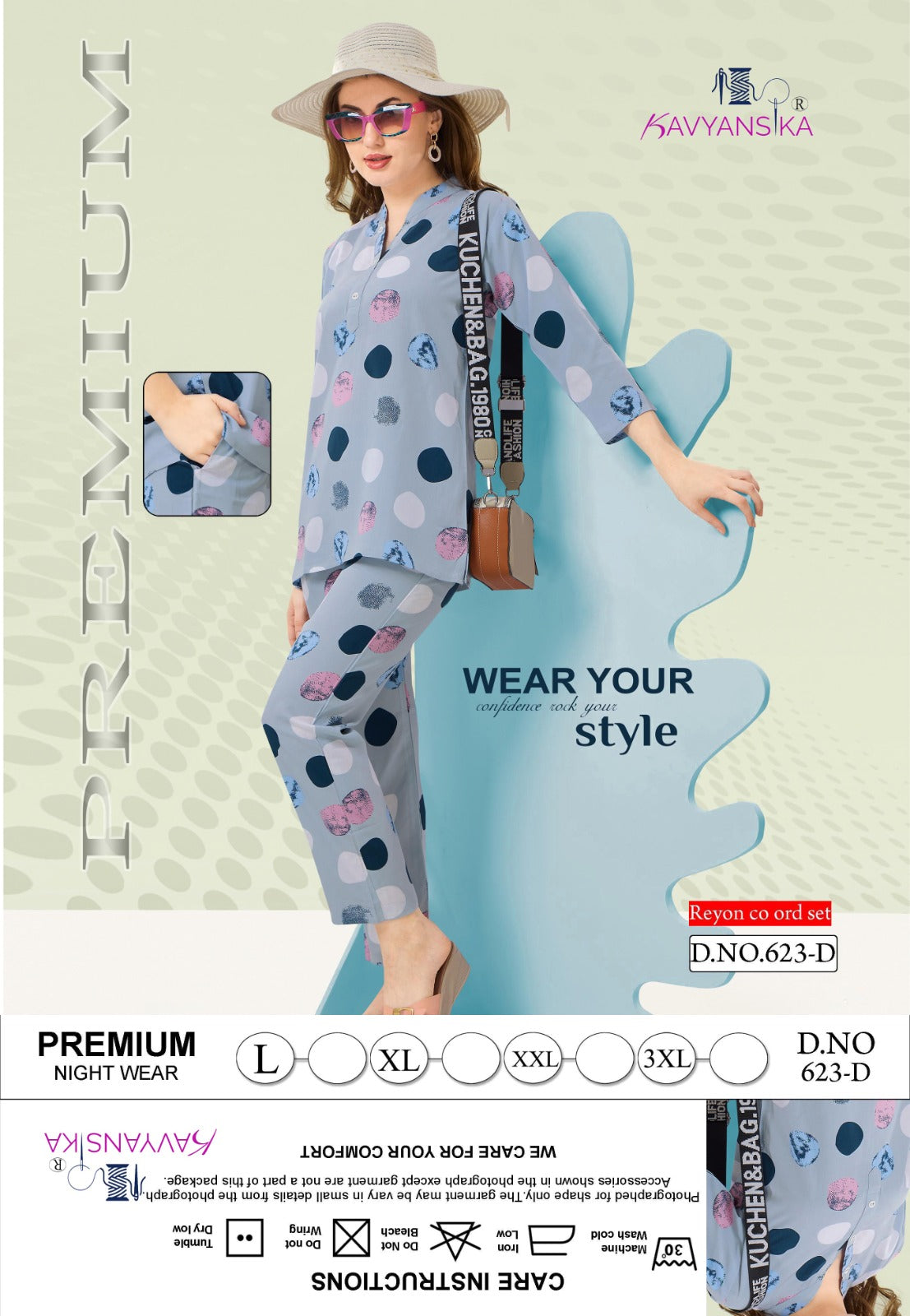 Print Design 623 Kavyansika Reyon Co Ord Set Exporter