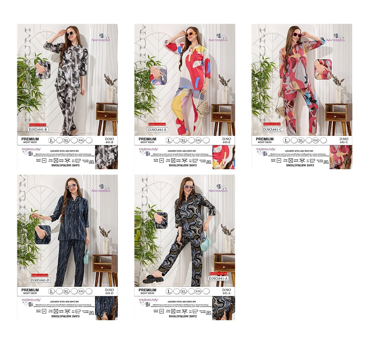 Print Design 641 Kavyansika Reyon Co Ord Set Supplier India